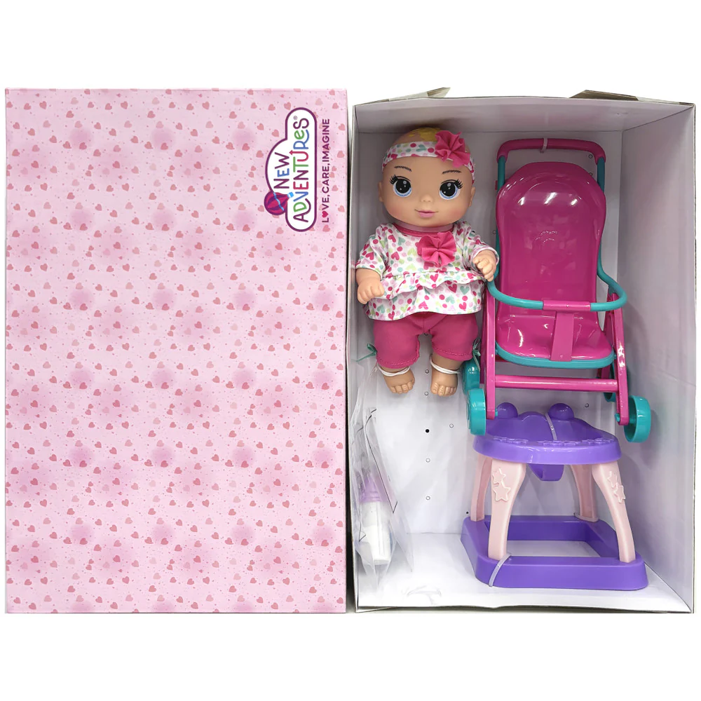 Magic Nursery 8" Stroll N Scoot Set - Hearts & Colors Playset for Toddlers - Image 7
