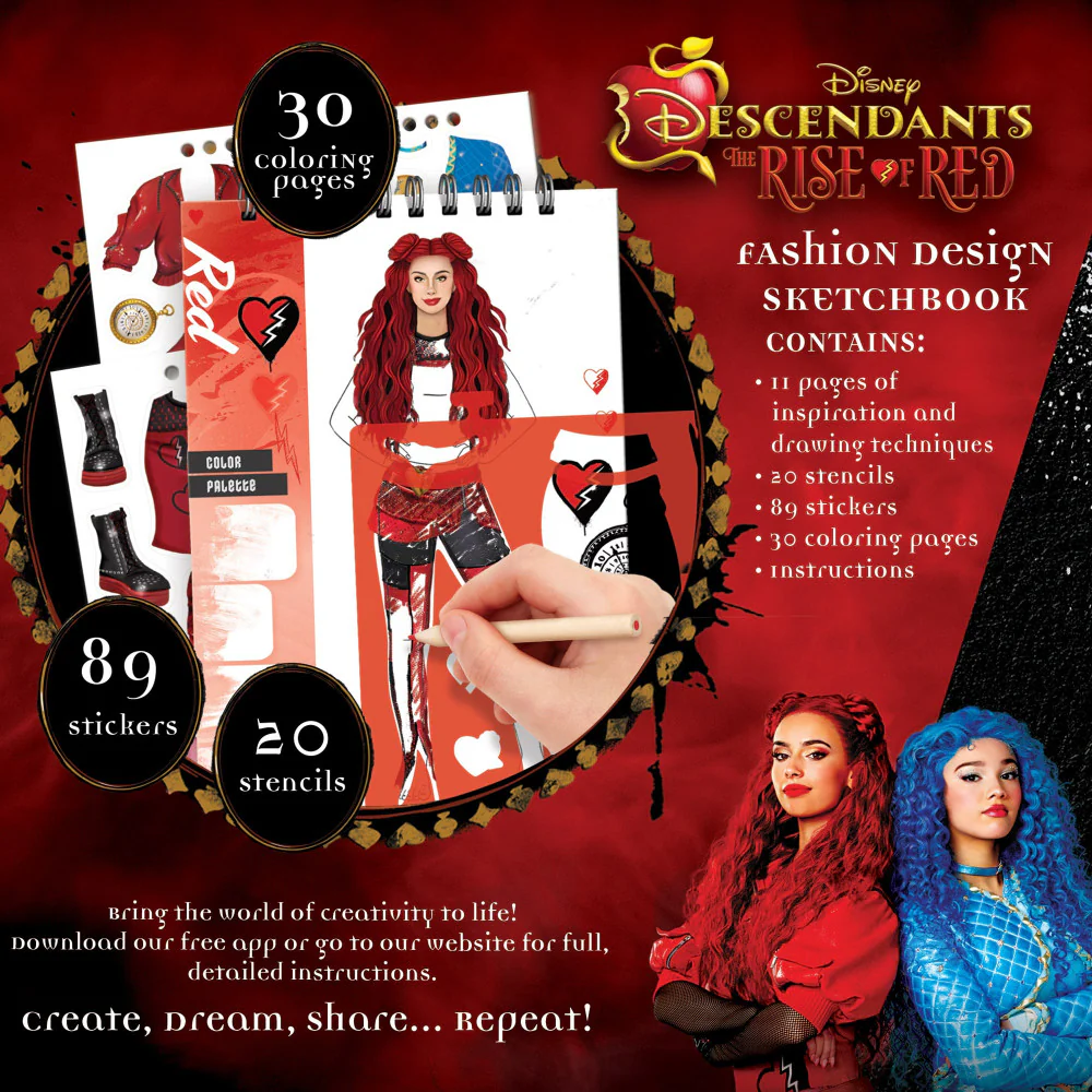Make It Real Descendants 4 Rise of Red Fashion Design Sketchbook - Image 4