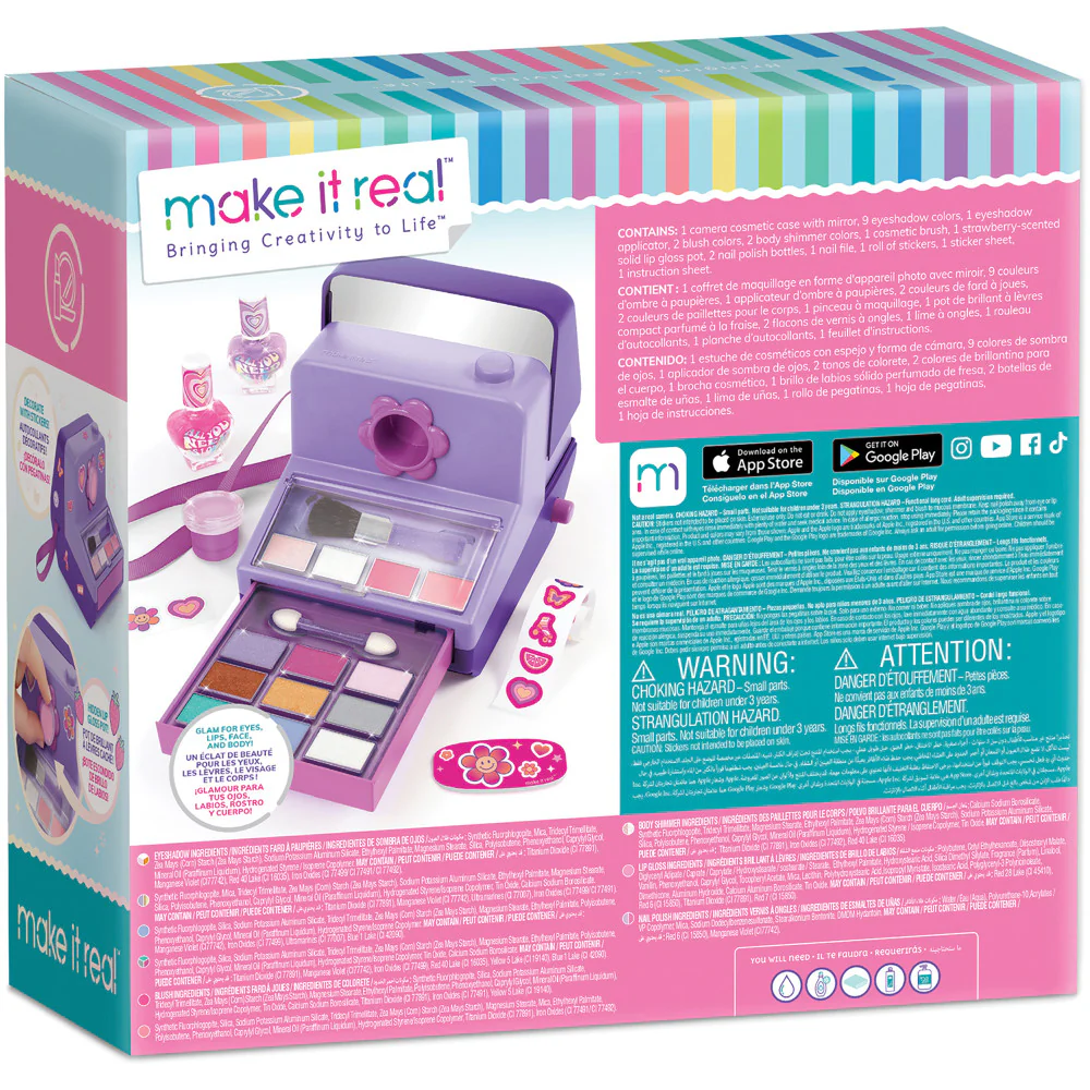 Make It Real Instant Glam 23pc Camera Shaped Cosmetic Case Set - Image 3