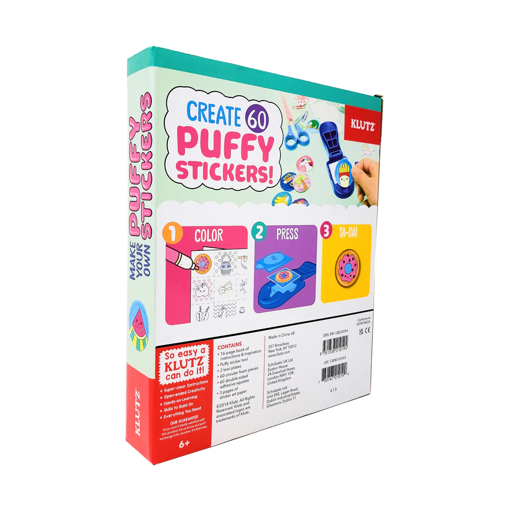 Klutz DIY Puffy Stickers Creation Kit for Kids - Image 3