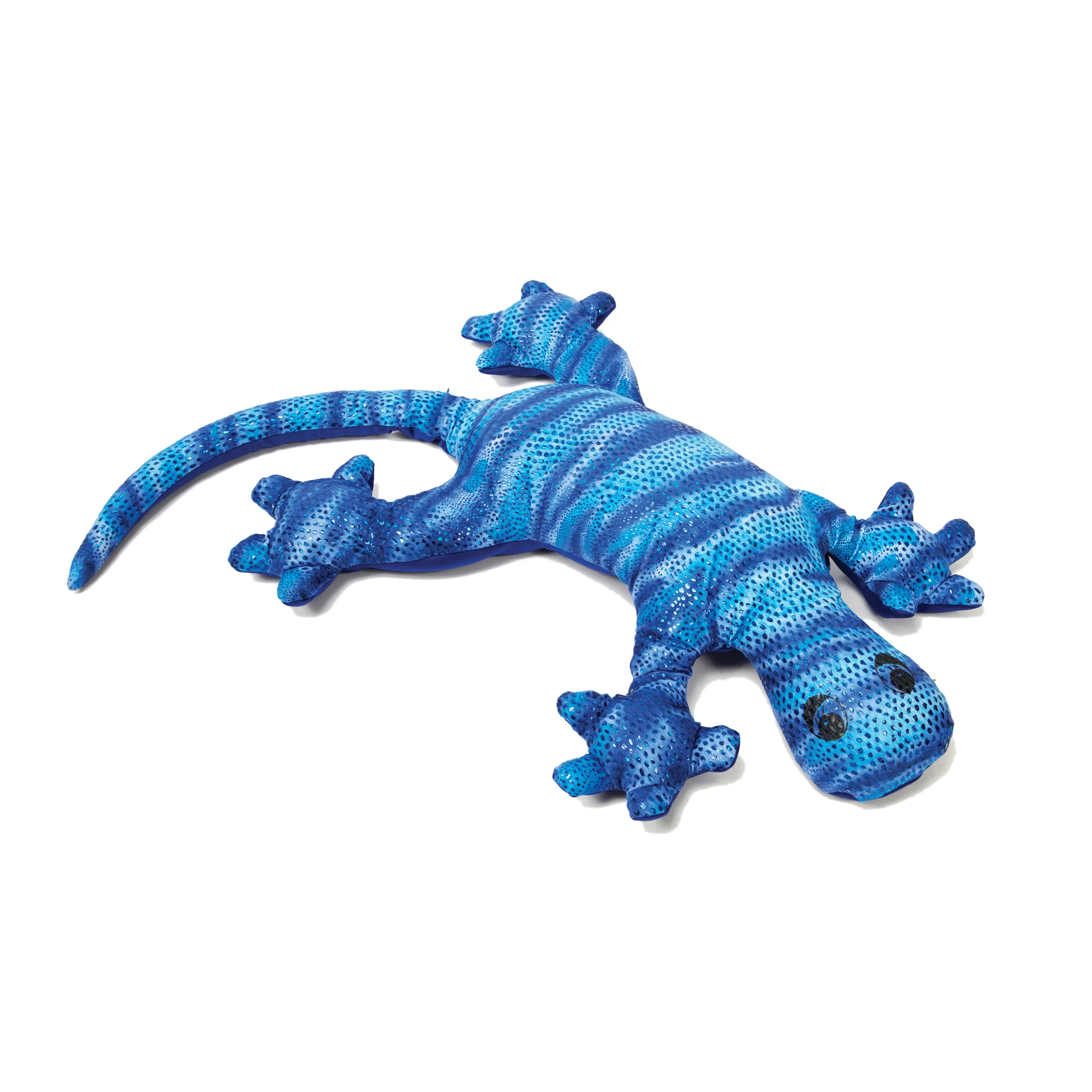 Manimo Sparkly Lycra Weighted Lizard Plush - Serene Blue - Image 3