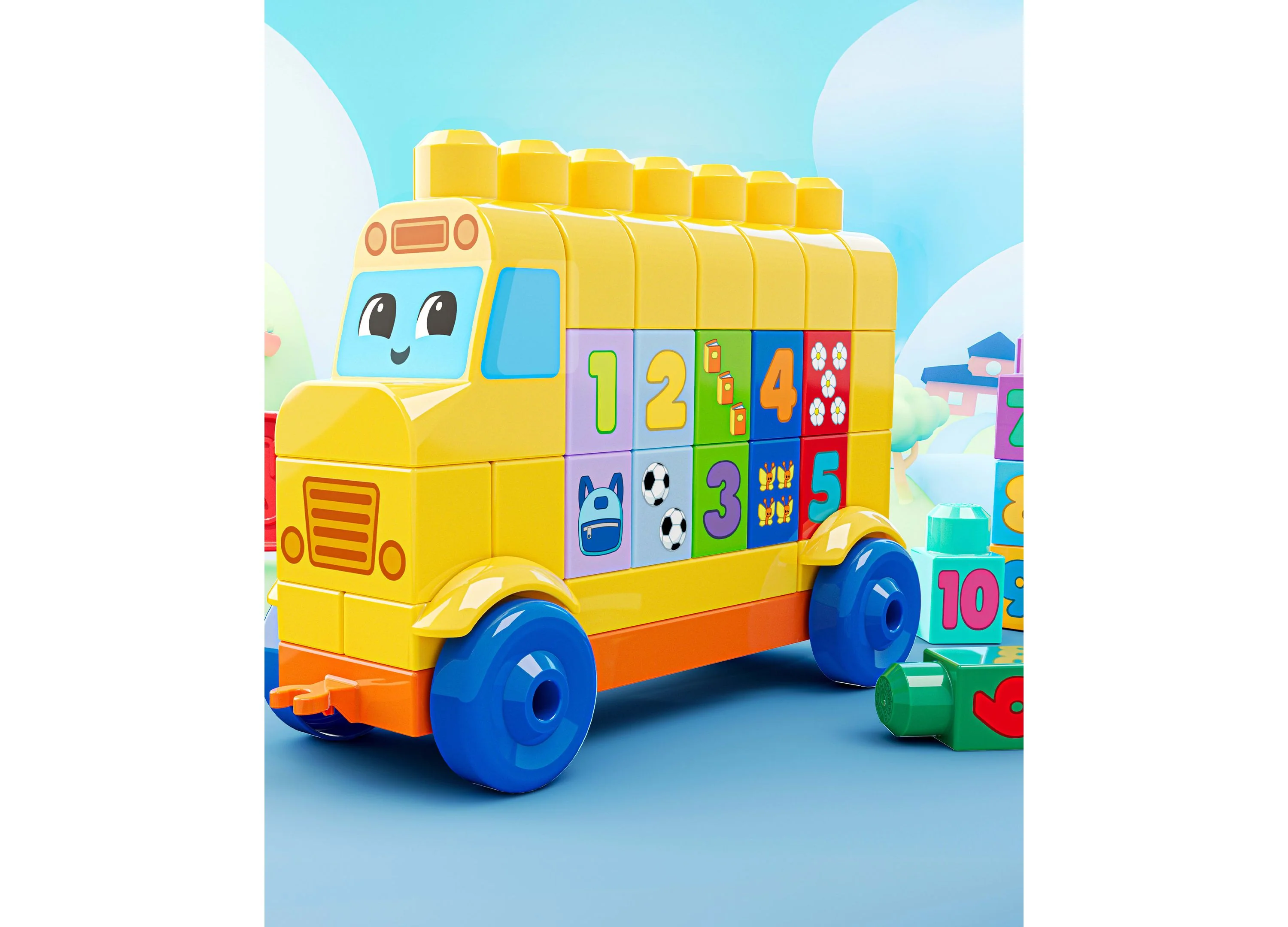 Mega Bloks First Builders Build & Count Bus, 45 Pieces - Image 4