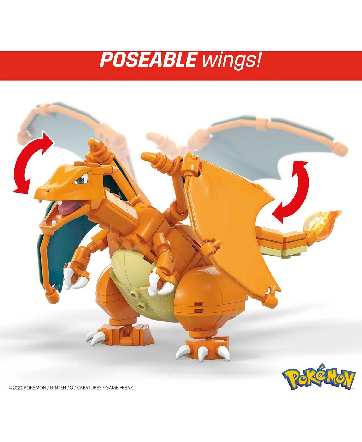 Mega Construx 223 Piece Pokemon Charizard Building Set - Image 3