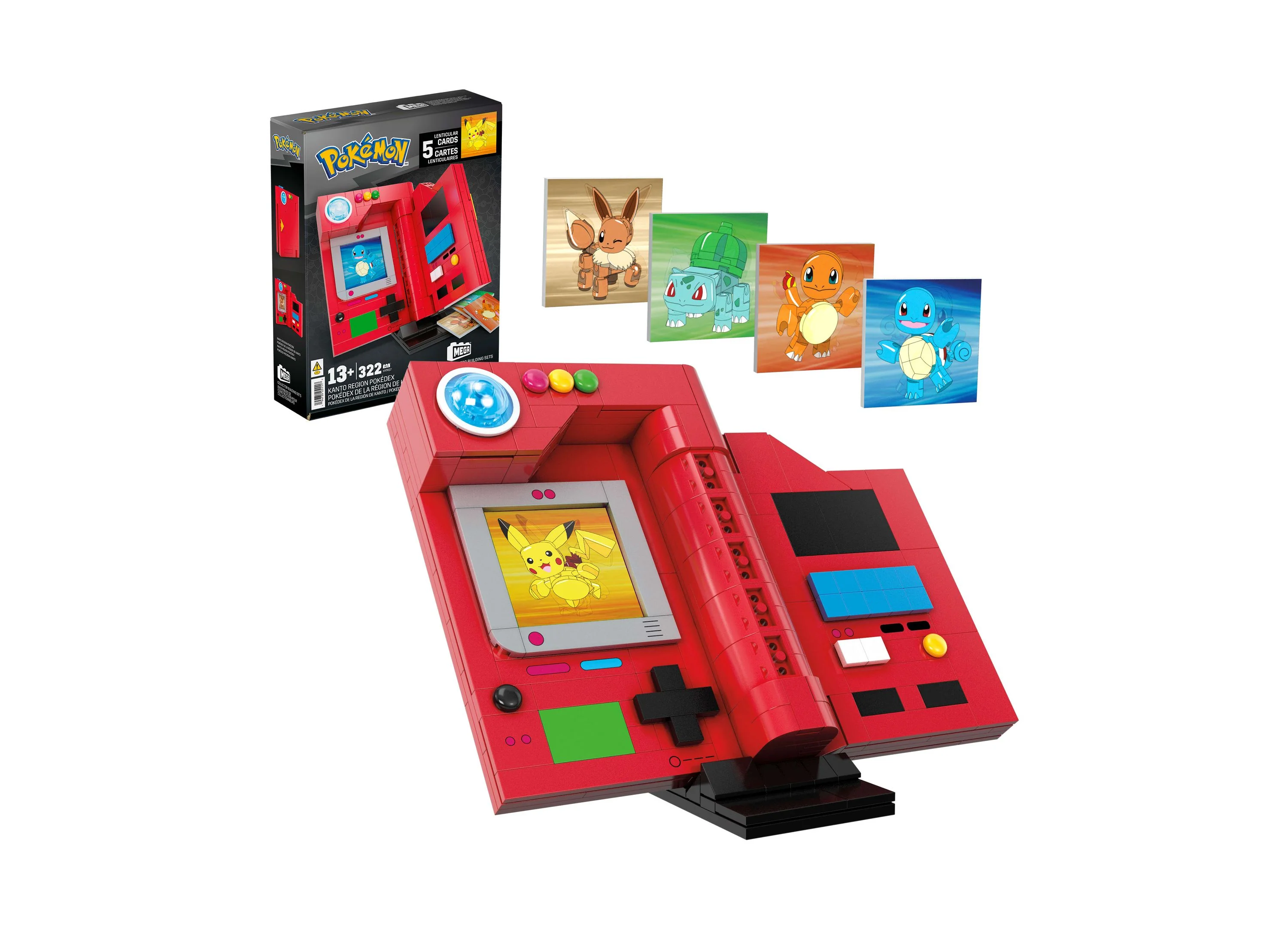Mega Construx Pokémon 322-Piece Kanto Region Pokédex Building Kit - Model HYM37