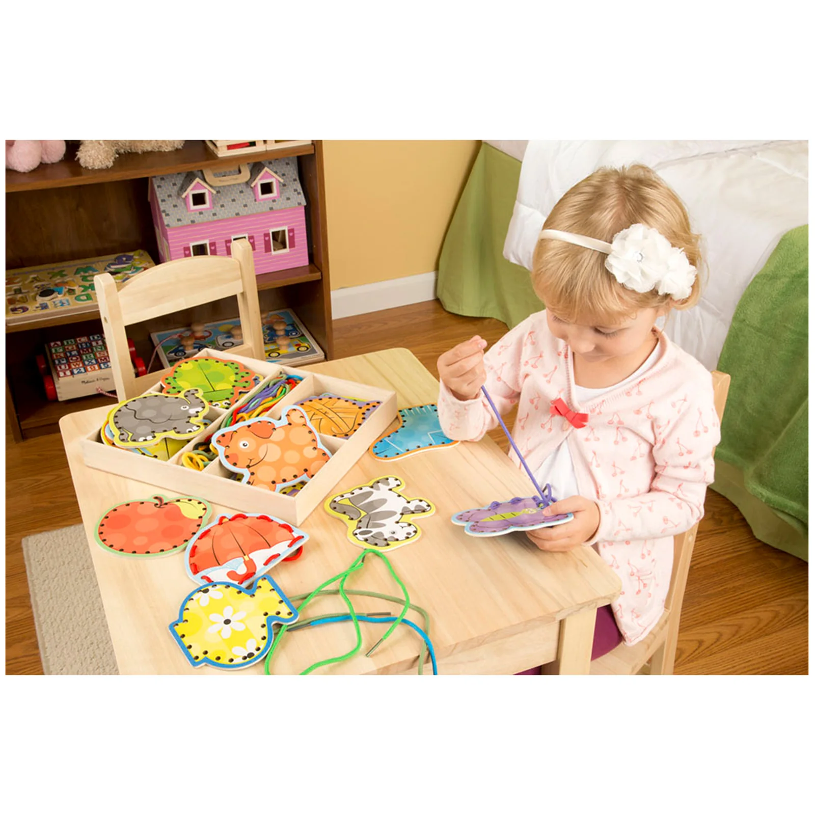 Melissa & Doug Alphabet Lacing Cards - Educational Learning Toy - Image 3