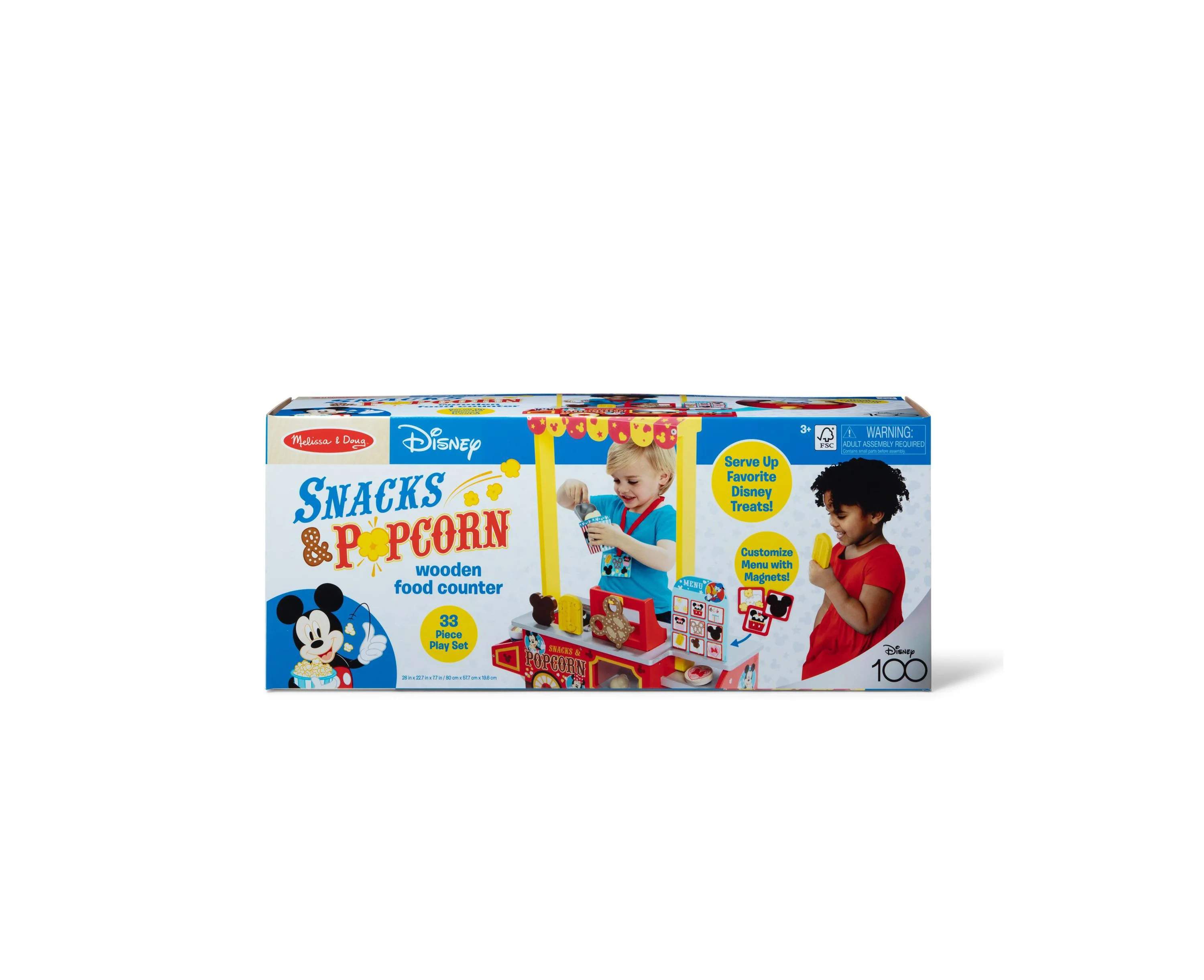 Melissa & Doug Disney Mickey Mouse Snacks Popcorn Wooden Food Counter 24-Piece Set - Image 2