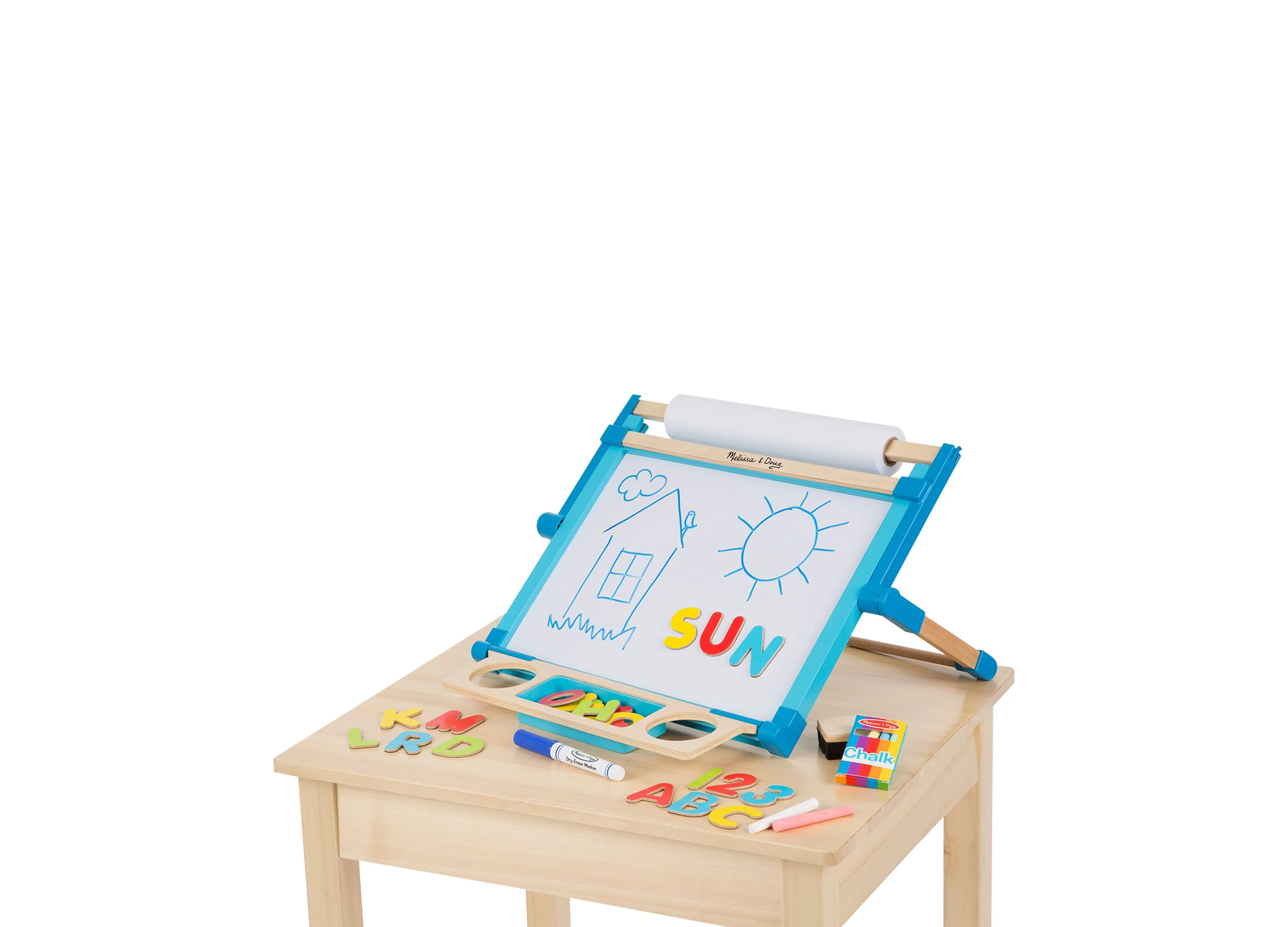 Melissa & Doug Double-Sided Magnetic Tabletop Art Easel - Image 2