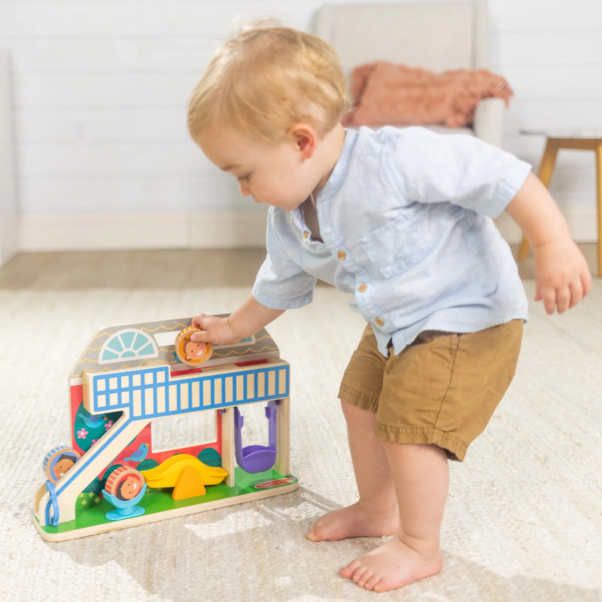 Melissa & Doug GO TOTs Schoolyard Tumble – Interactive Wooden Play Set - Image 4