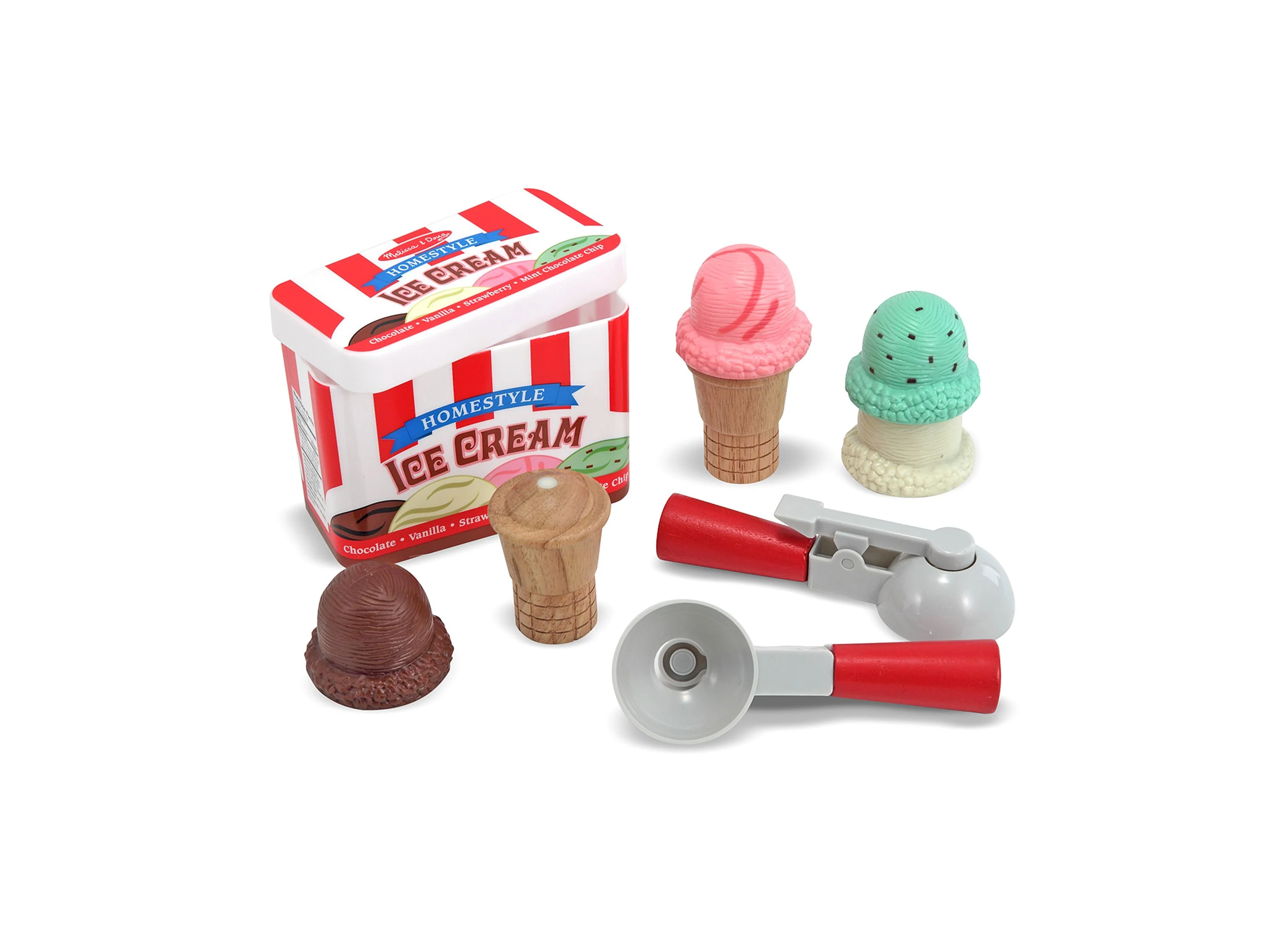 Melissa & Doug Ice Cream Parlor Play Set With Plush Scoops And Felt Cones