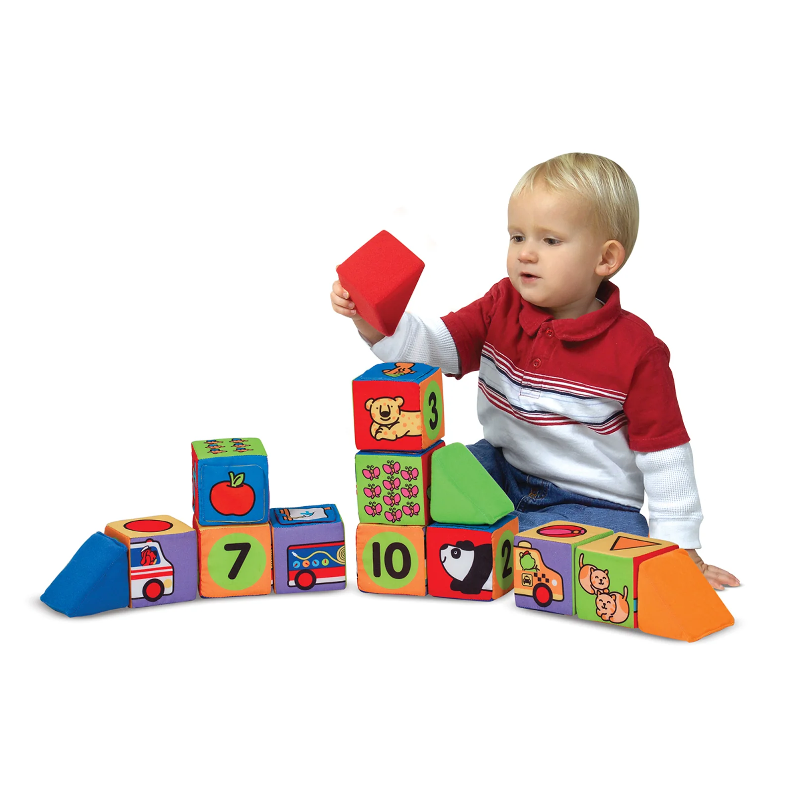 Melissa & Doug Match & Build Soft Blocks ‚Äì 14-Piece Set - Image 5
