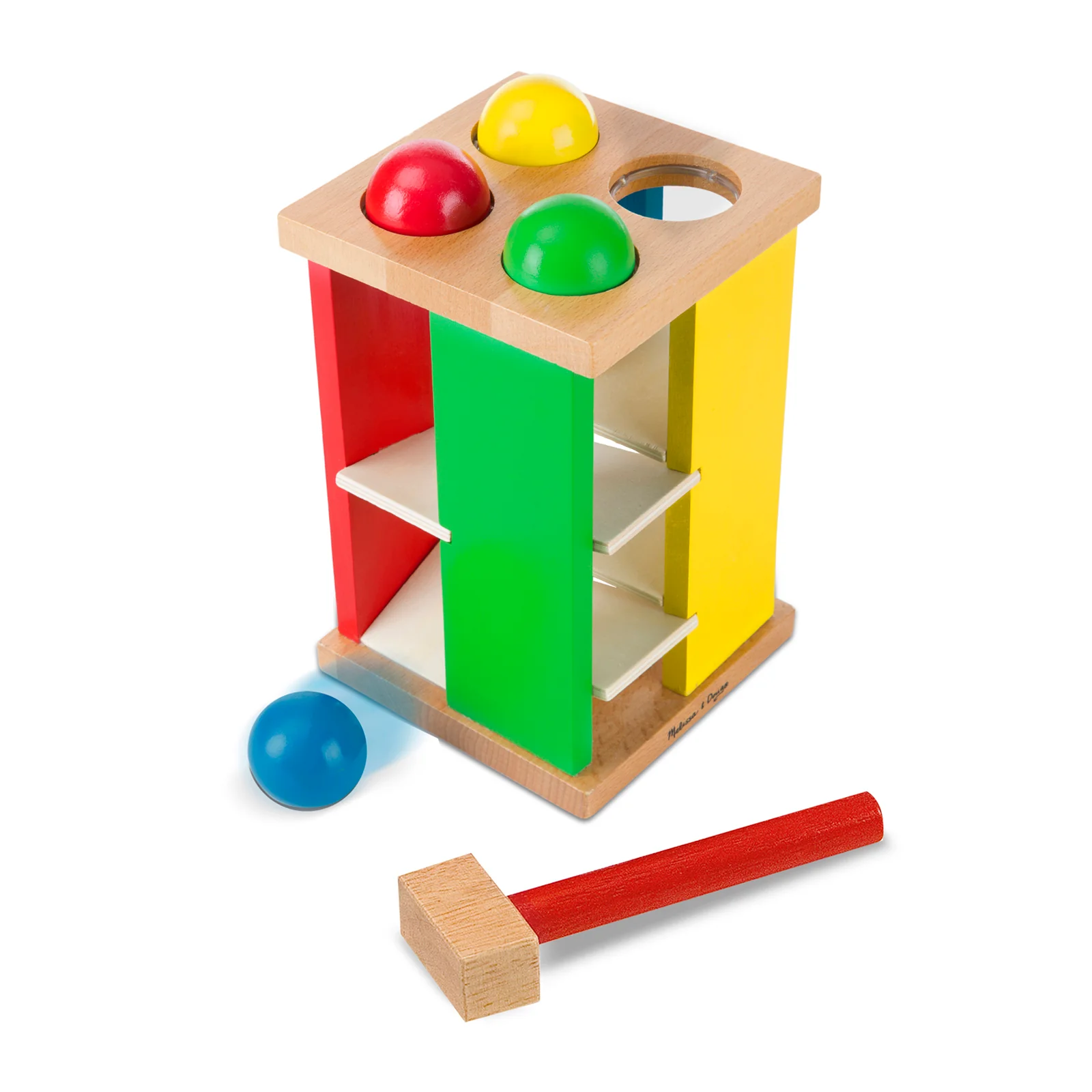 Melissa & Doug Pound and Roll Tower - Colorful Wooden Hammering Toy - Image 2
