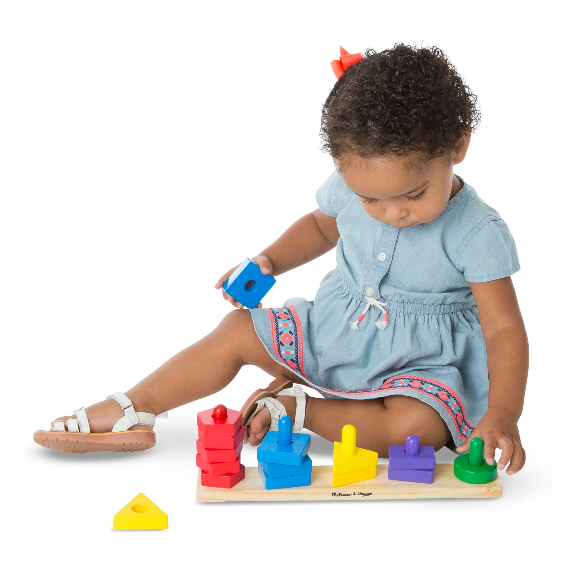 Melissa & Doug Stack & Sort Board - Colorful Wooden Block Puzzle - Image 4