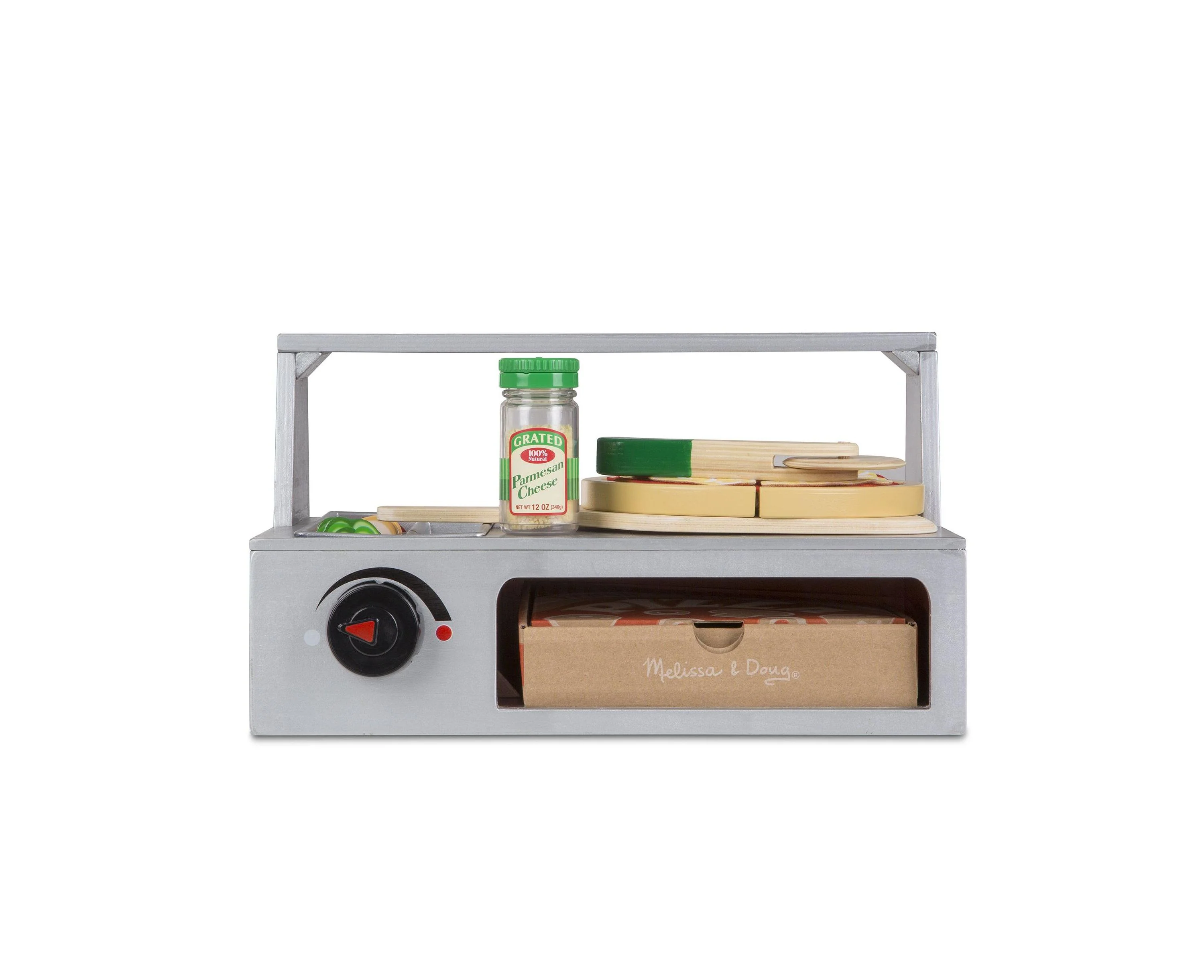 Melissa & Doug Top & Bake Wooden Pizza Counter Play Set - 41 Pieces - Image 3