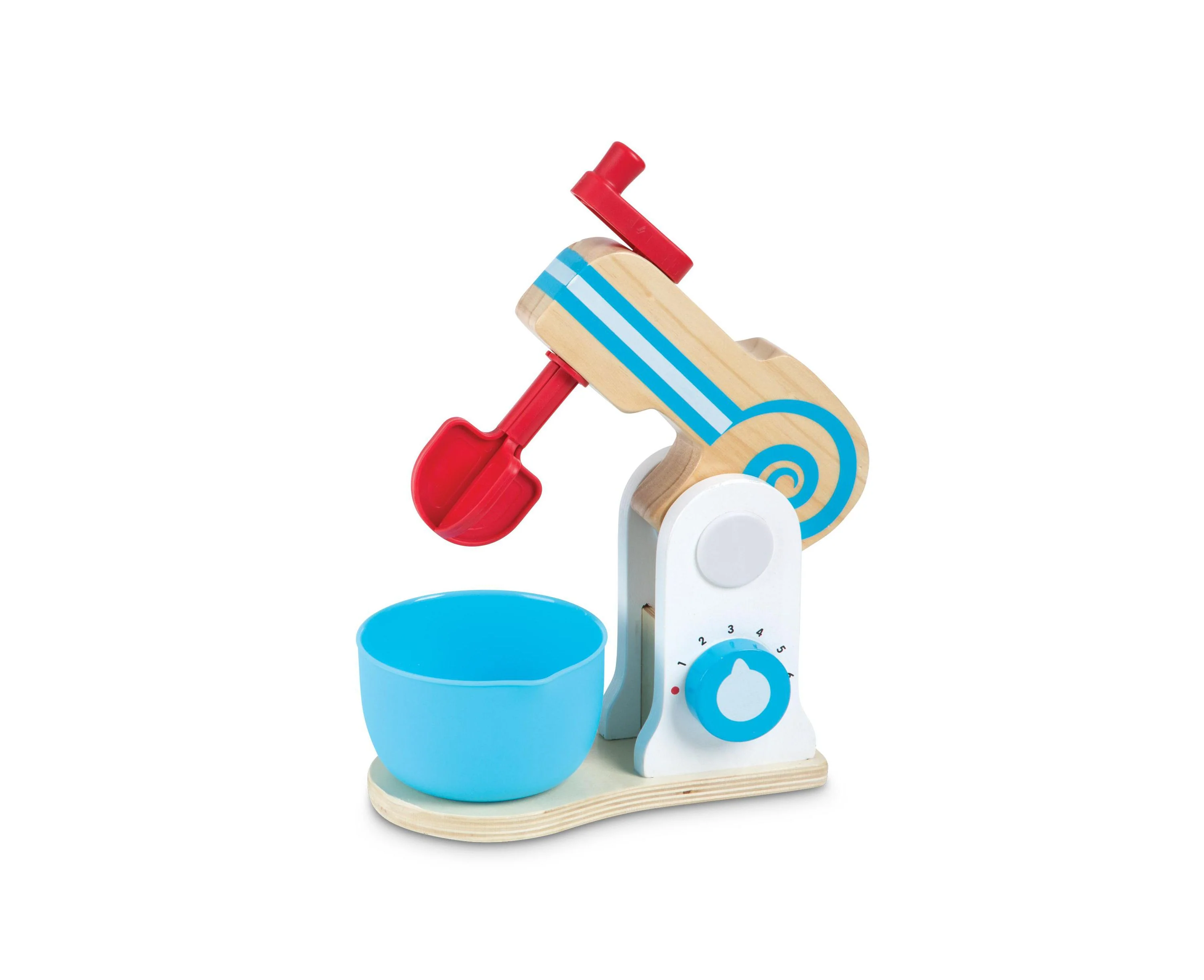 Melissa & Doug Wooden Make-a-Cake Mixer Set - 11-Piece Play Food and Kitchen Accessories - Image 7