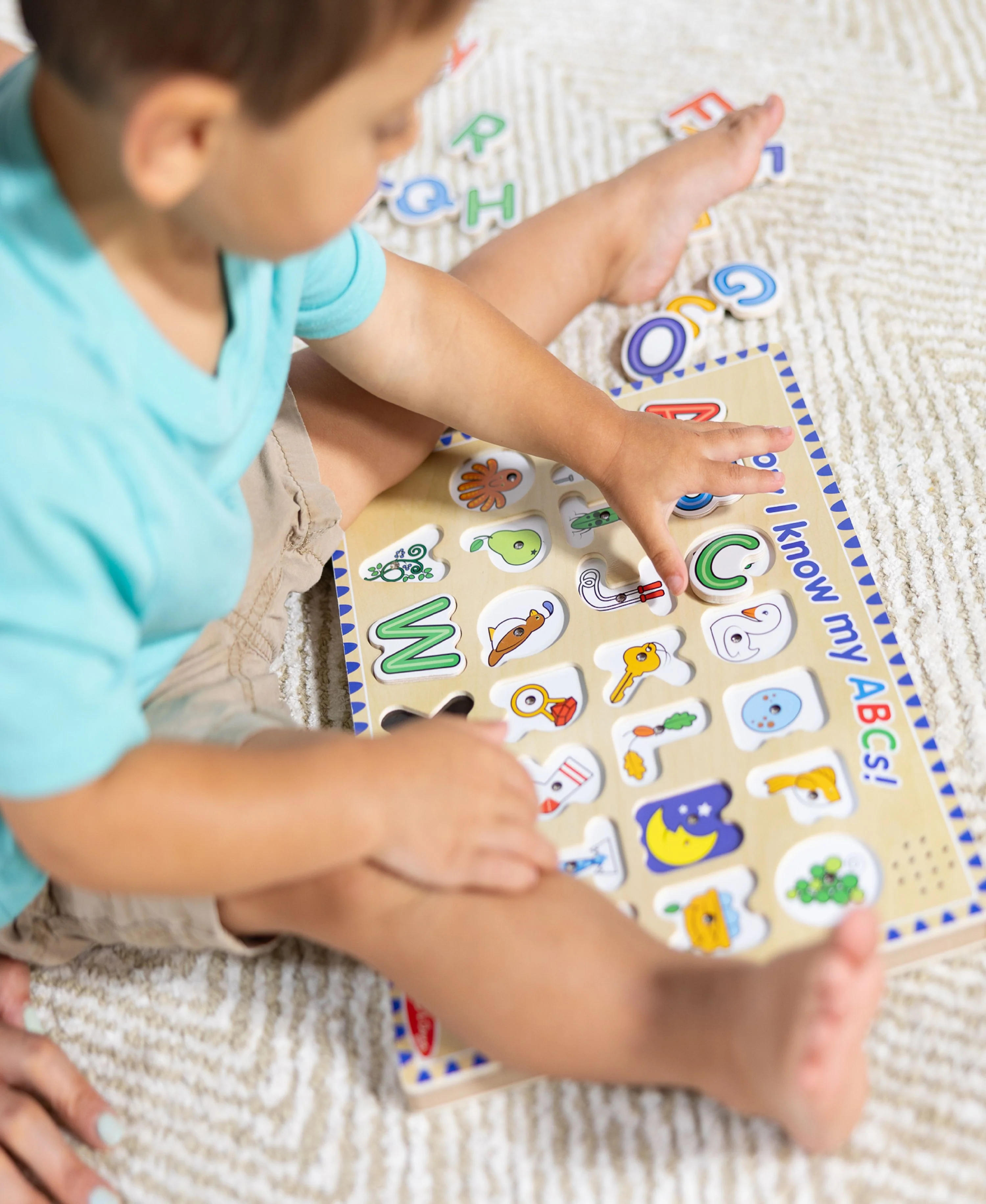 Melissa & Doug Alphabet Sound Puzzle - 26-Piece Brightly Colored Wooden Set - Image 9