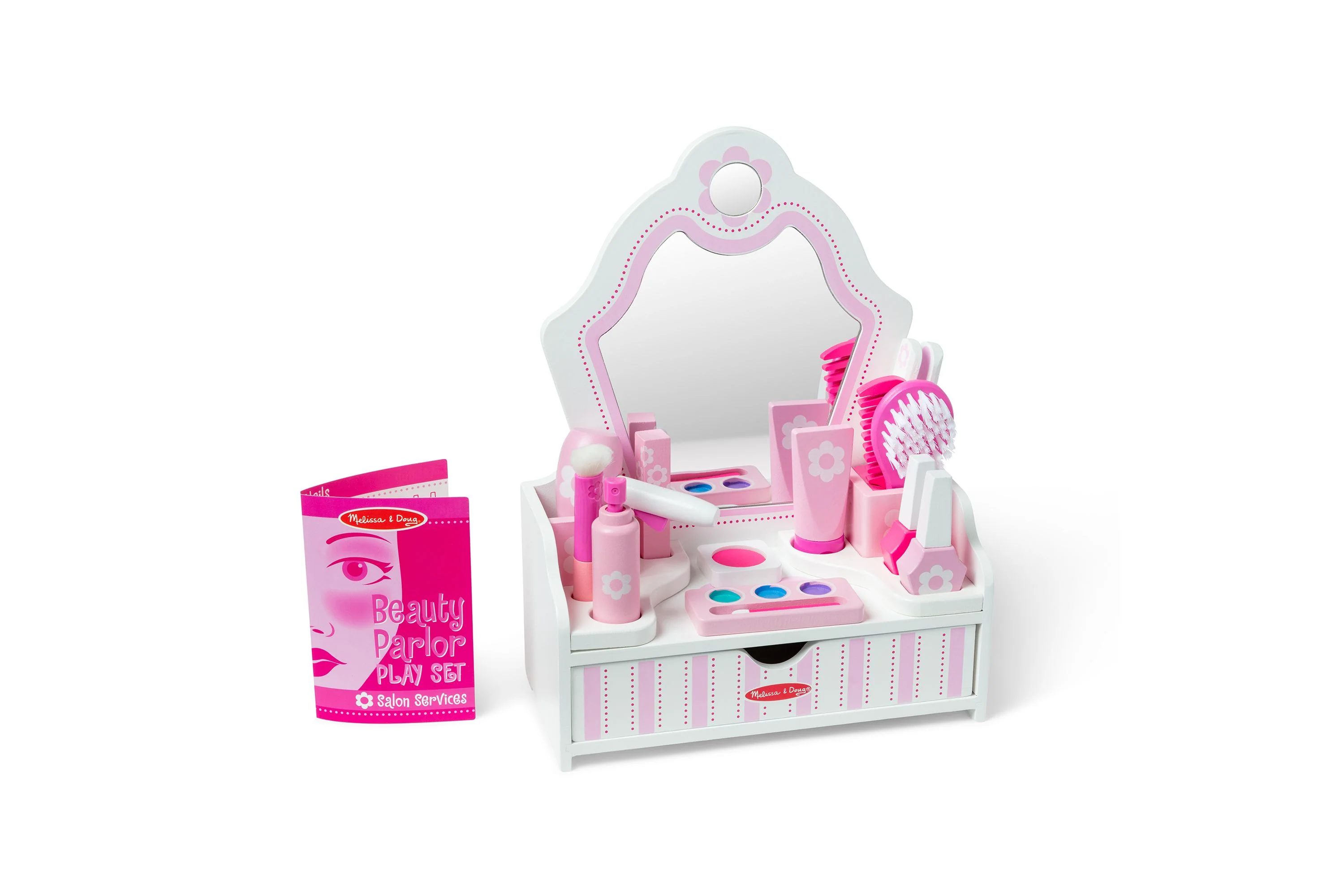 Melissa & Doug Beauty Salon Play Set With Wooden Vanity And Mirror - Image 9