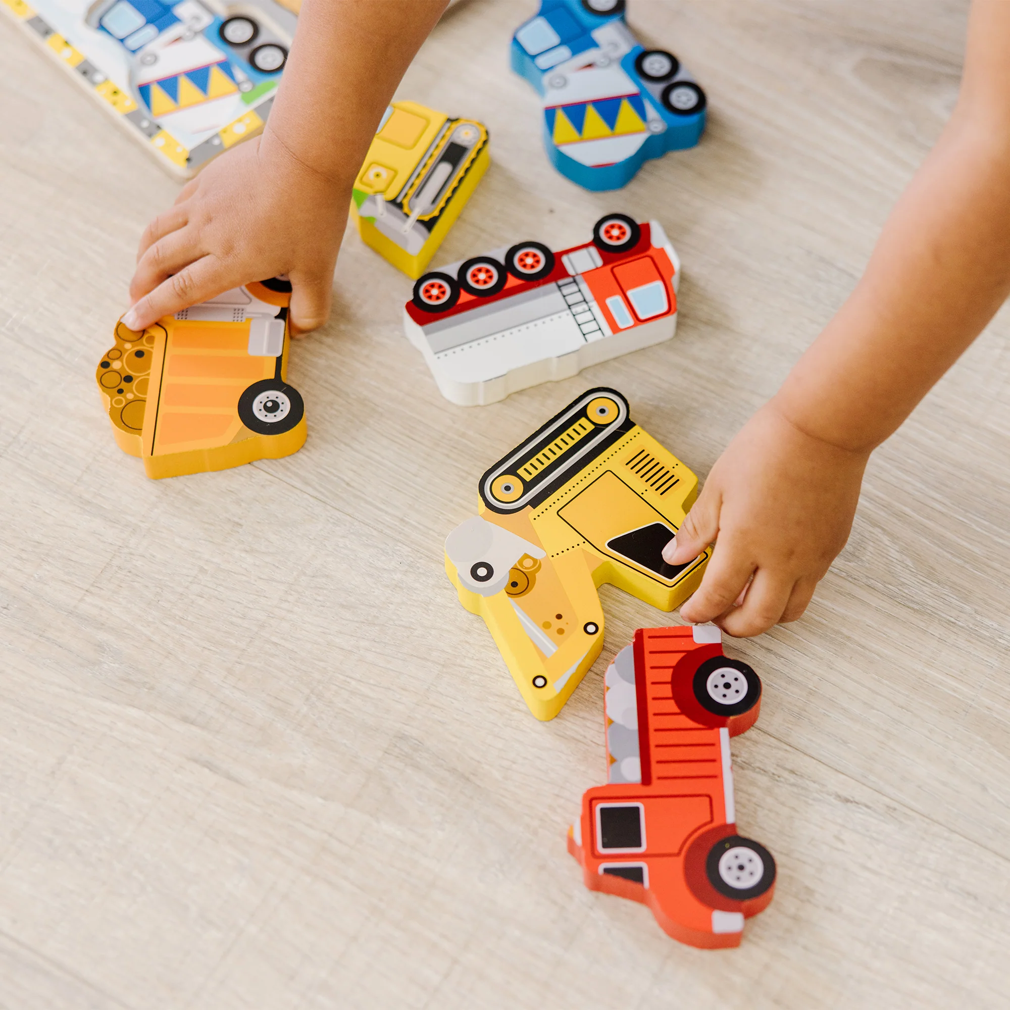 Melissa & Doug Construction Vehicles 6-Piece Wooden Chunky Puzzle - Image 7