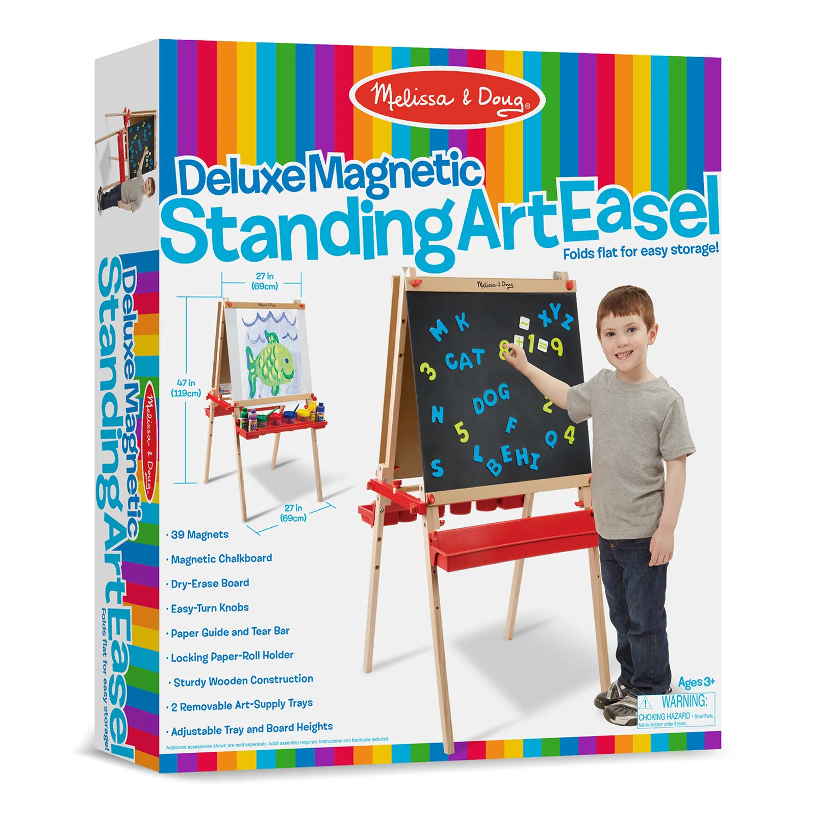 Melissa & Doug Deluxe Magnetic Art Easel for Kids - FSC-Certified Wood