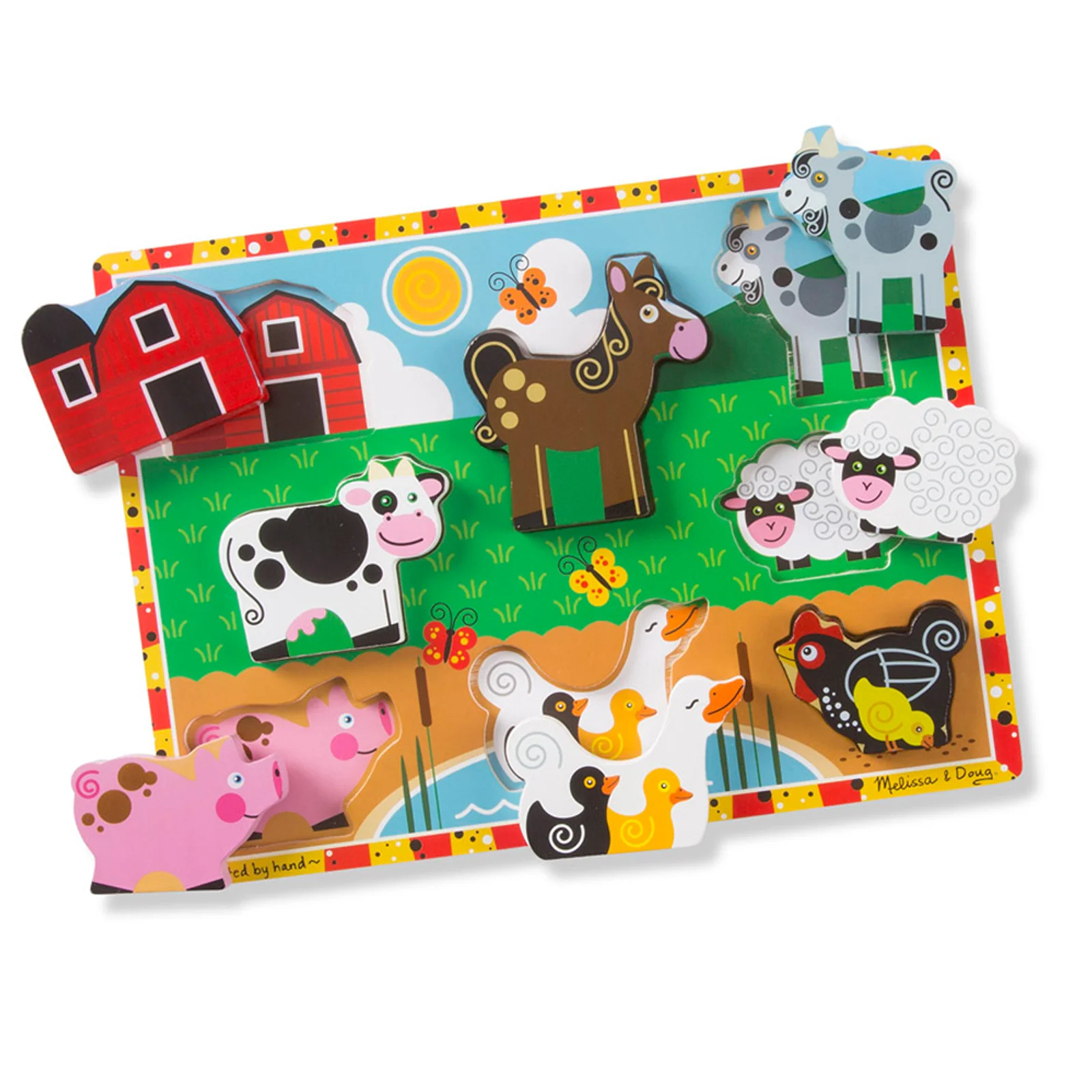 Melissa & Doug Chunky Wooden Farm Puzzle - 8 pc - Image 2