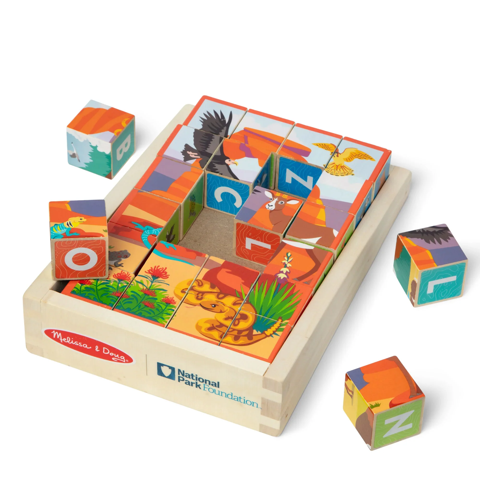 Melissa & Doug National Parks 24 pc Wooden Cube Puzzle - Image 3