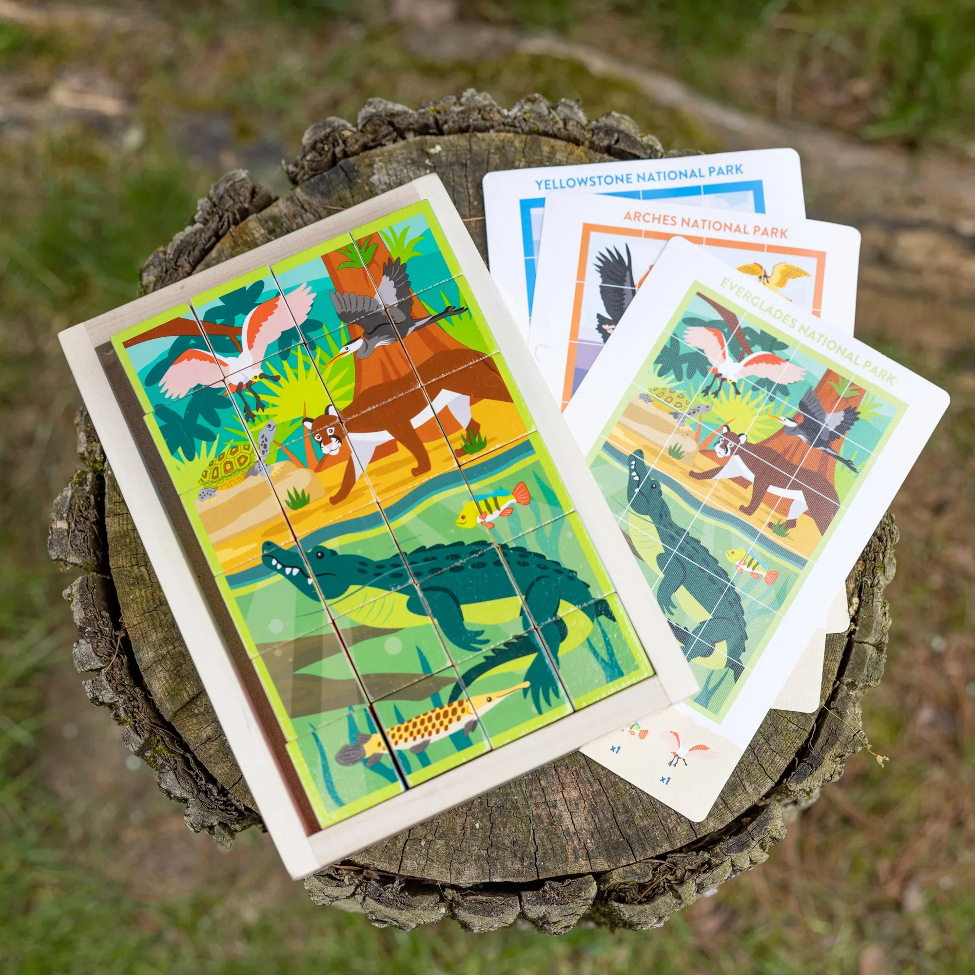 Melissa & Doug National Parks 24 pc Wooden Cube Puzzle - Image 4