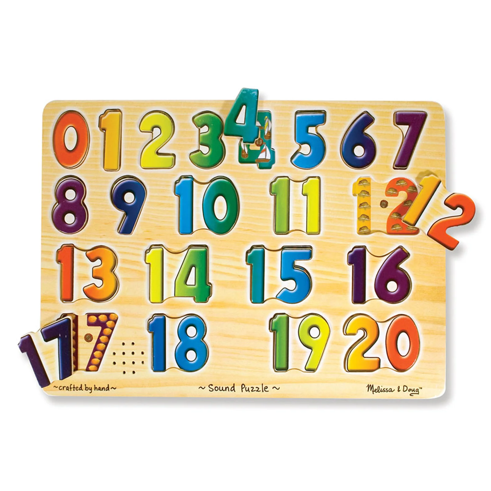 Melissa & Doug Numbers Sound Puzzle - Interactive Counting Toy - 21 Pieces - Image 2