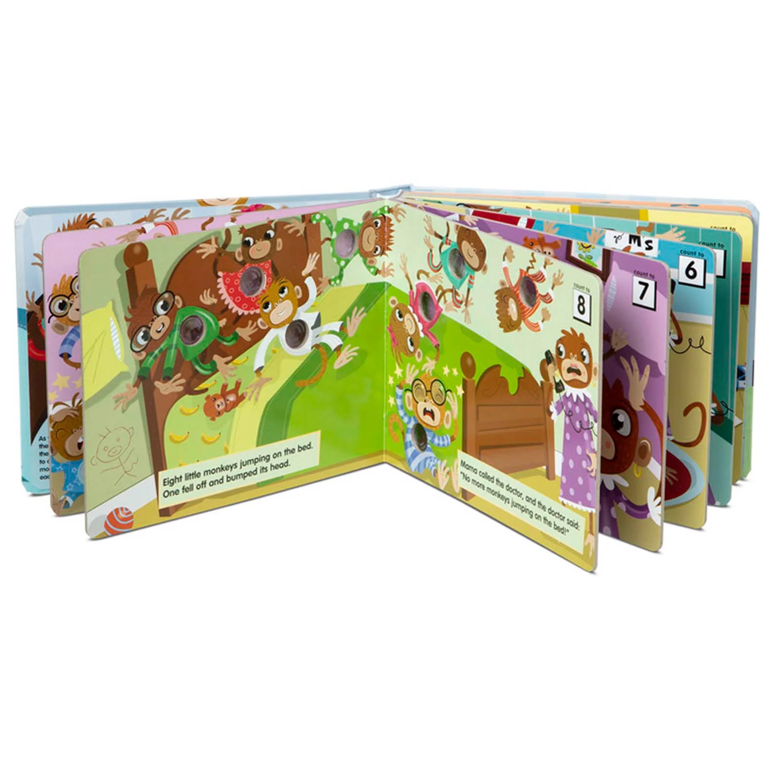 Melissa & Doug Poke-A-Dot! 10 Little Monkeys Interactive Book - Image 2