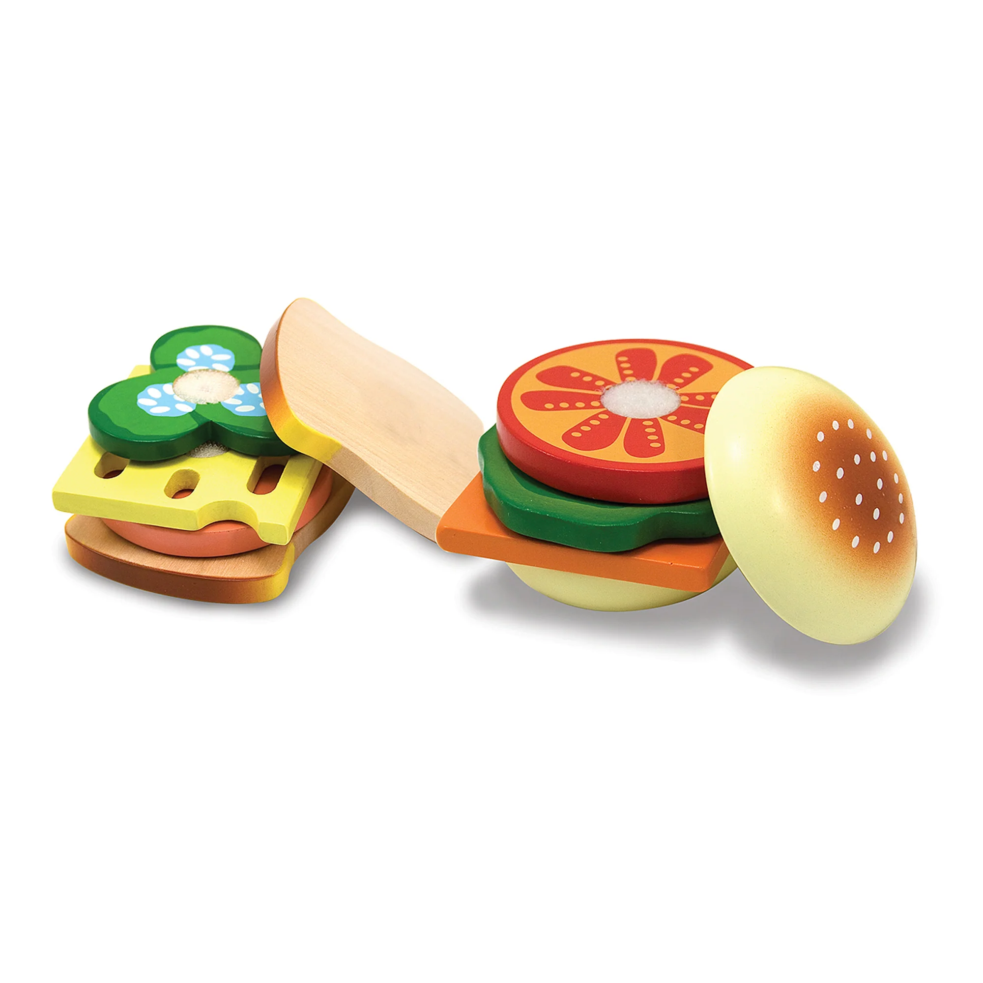 Melissa & Doug 16-Piece Wooden Sandwich Shop Play Set - Image 3