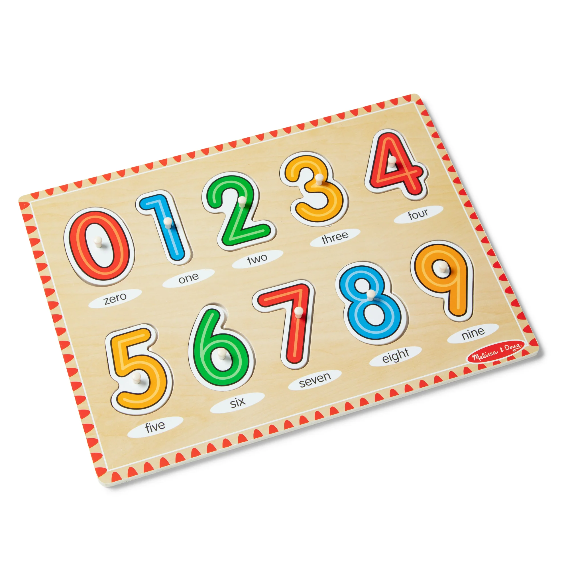 Melissa & Doug See-Inside Numbers Wooden Peg Puzzle - 10 pc - Image 2