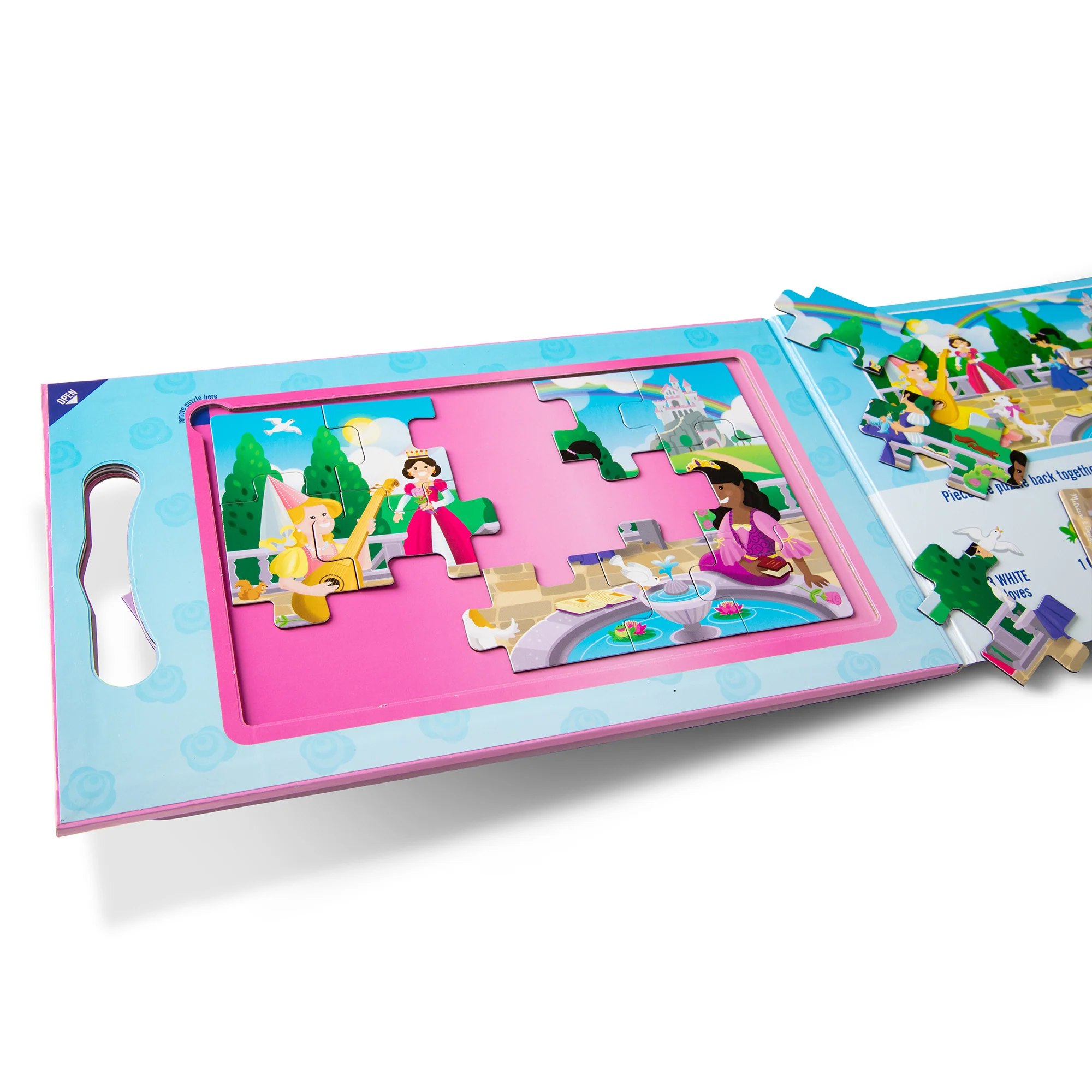 Melissa & Doug Princess 2-Pack Take Along Magnetic Jigsaw Puzzles – 15 pc - Image 4