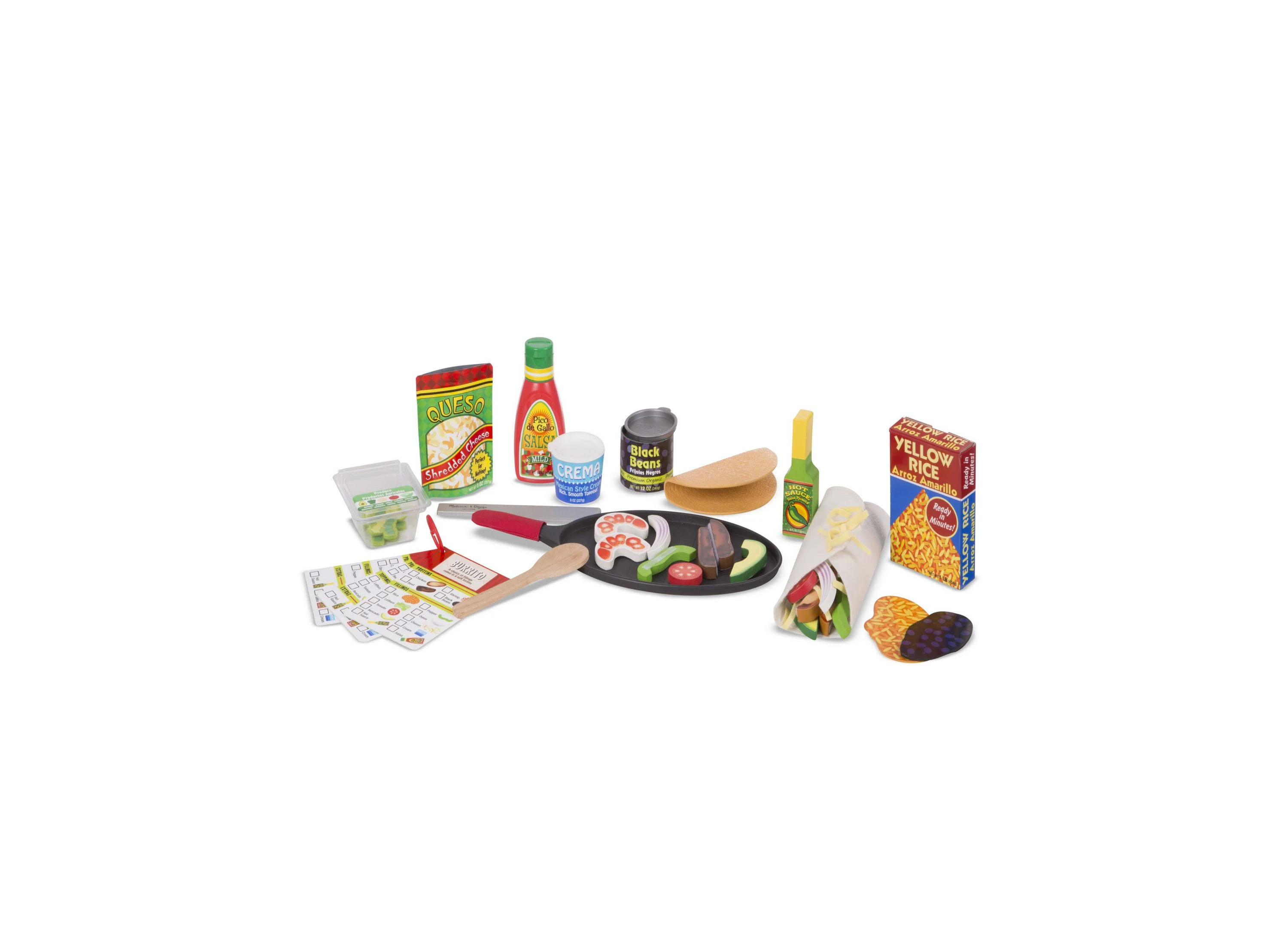 Melissa & Doug Fill & Fold Taco & Tortilla Set - 43-Piece Play Food Set - Image 2