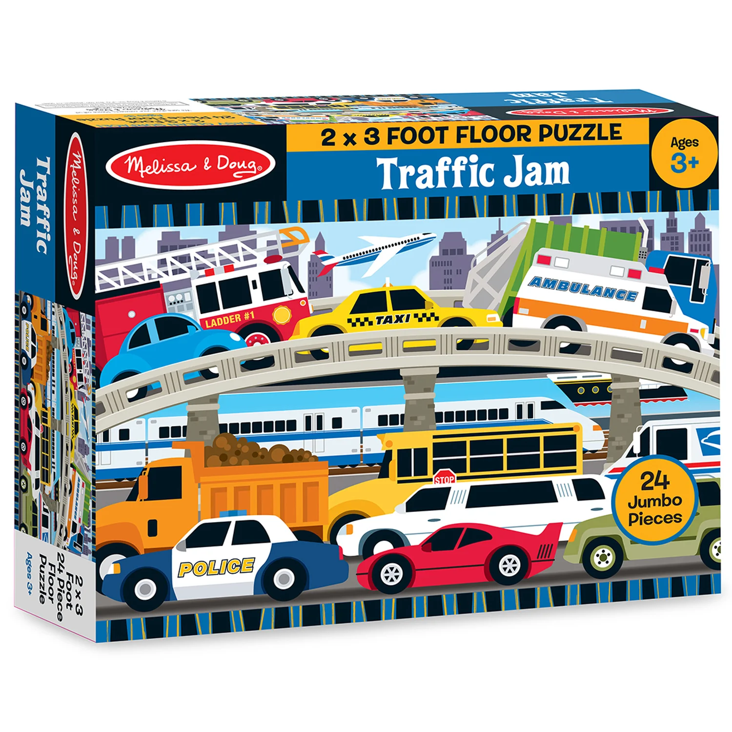 Melissa & Doug Traffic Jam Floor Puzzle - 24 pc - Image 2