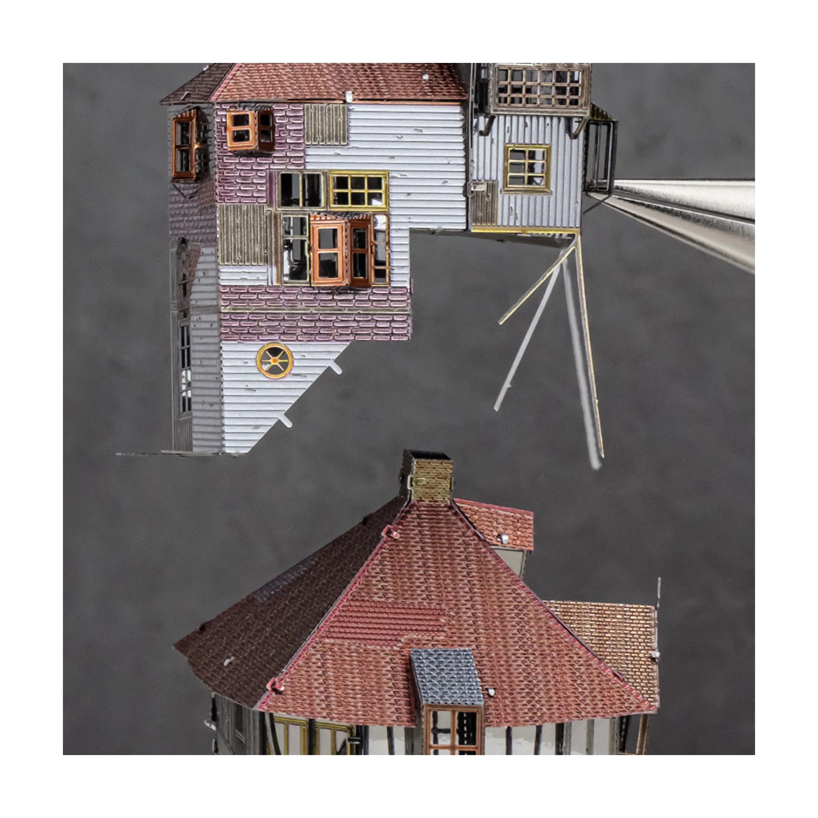 Metal Earth 3D Metal Model Kit - Harry Potter The Burrow in Color - Image 5