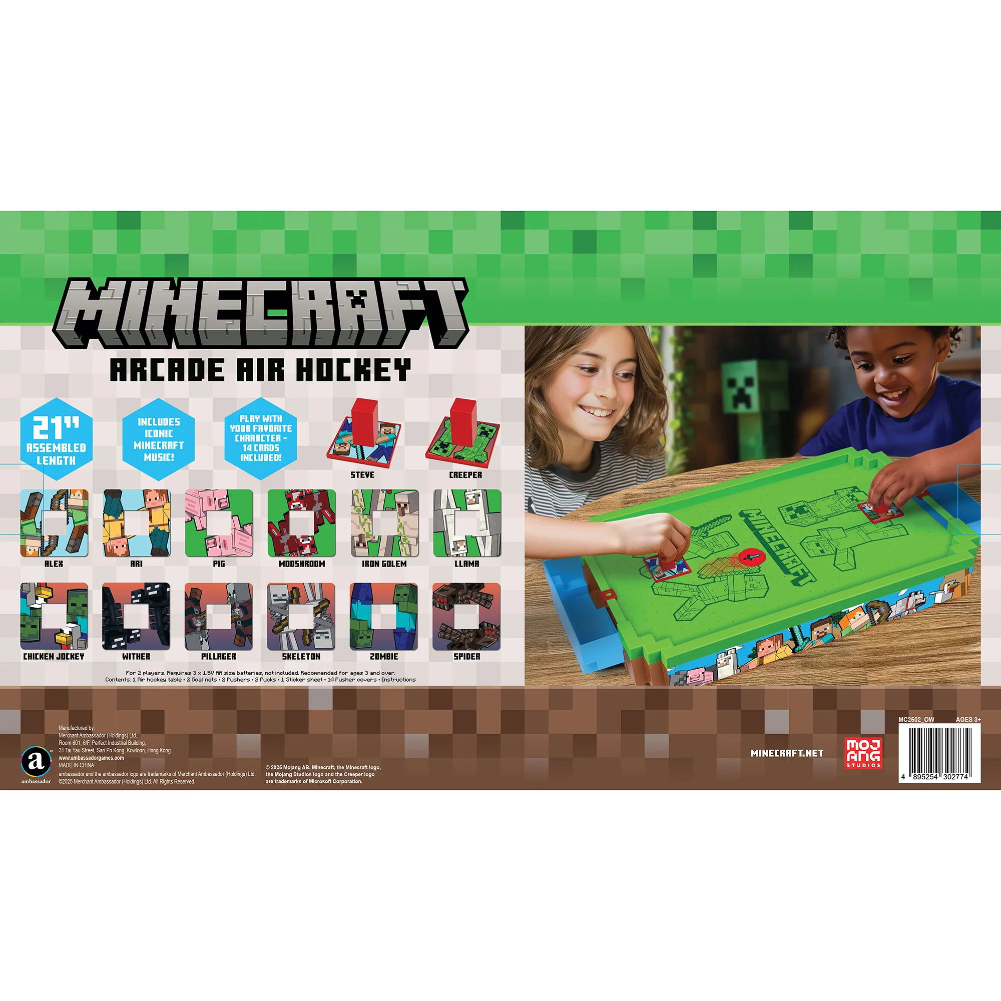 Minecraft Arcade Premium Series Air Hockey Table - Overworld - Image 2