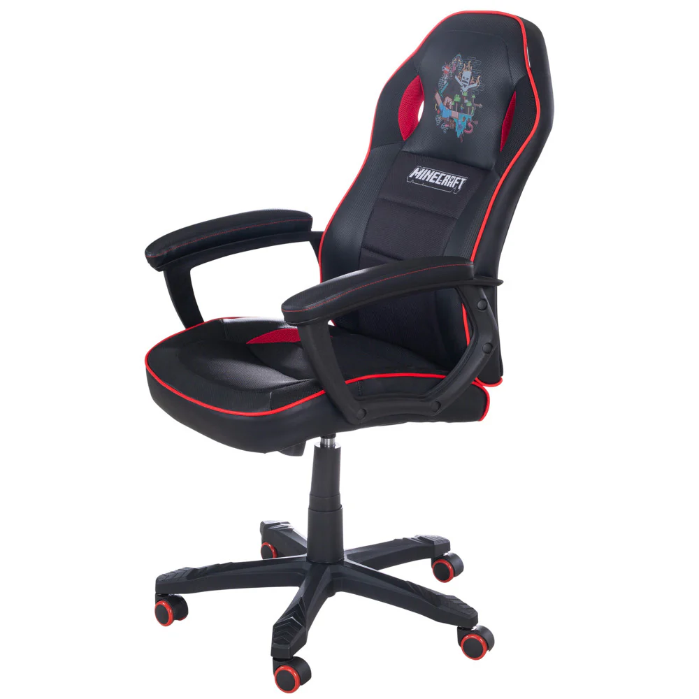 Minecraft Adventure Gaming Chair - Black-Red - Adult Desk Throne - Image 5