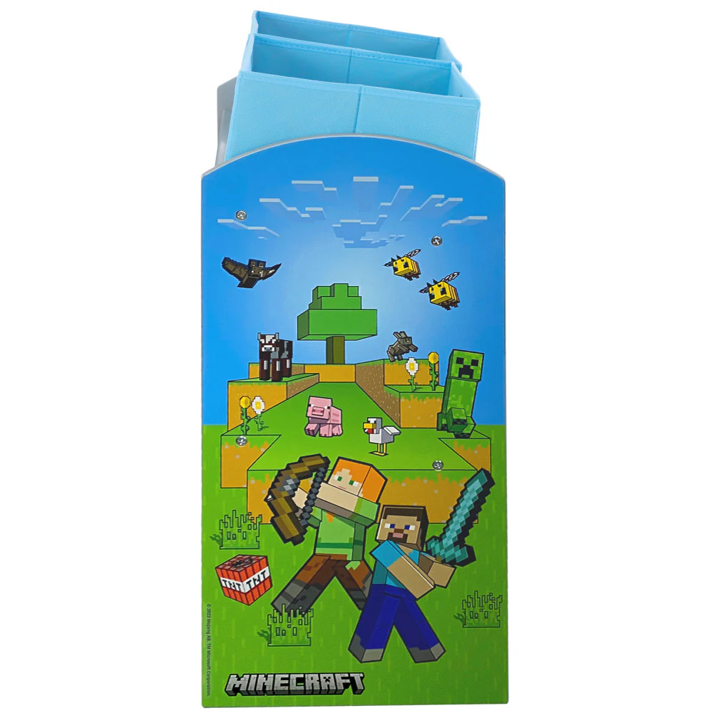 Minecraft Adventure Play Shelf with Themed Fabric Boxes - Image 3