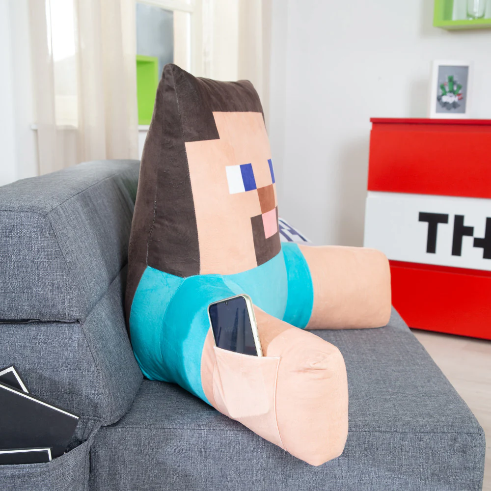 Minecraft Steve Relax Pillow - Character Lounge Cushion with Armrests - Image 3