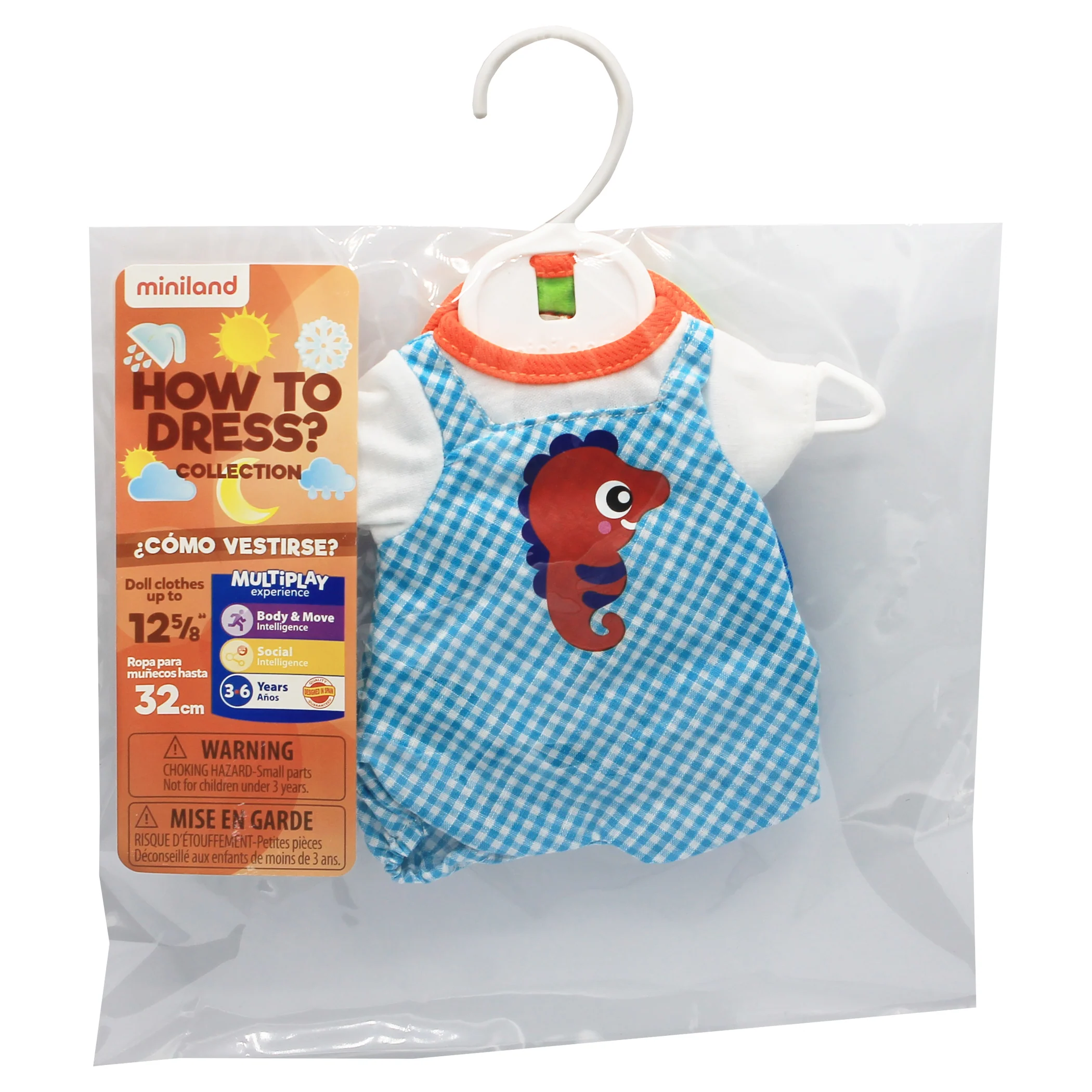 Miniland Warm Weather Jumper and Cap Outfit for 12-5/8” Dolls - Image 2