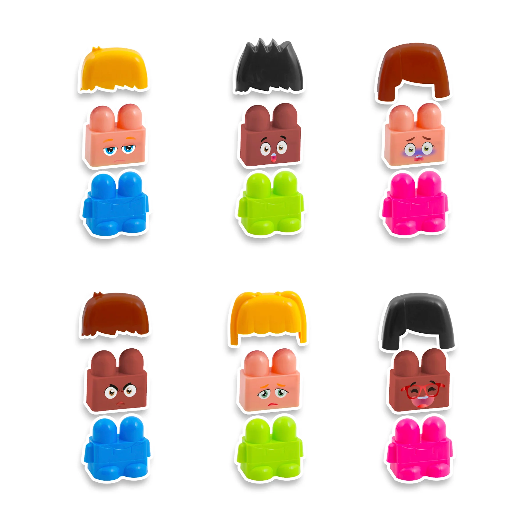 Miniland Educational Emotiblocks - Interchangeable Emotion Blocks - 18 Pieces - Image 2