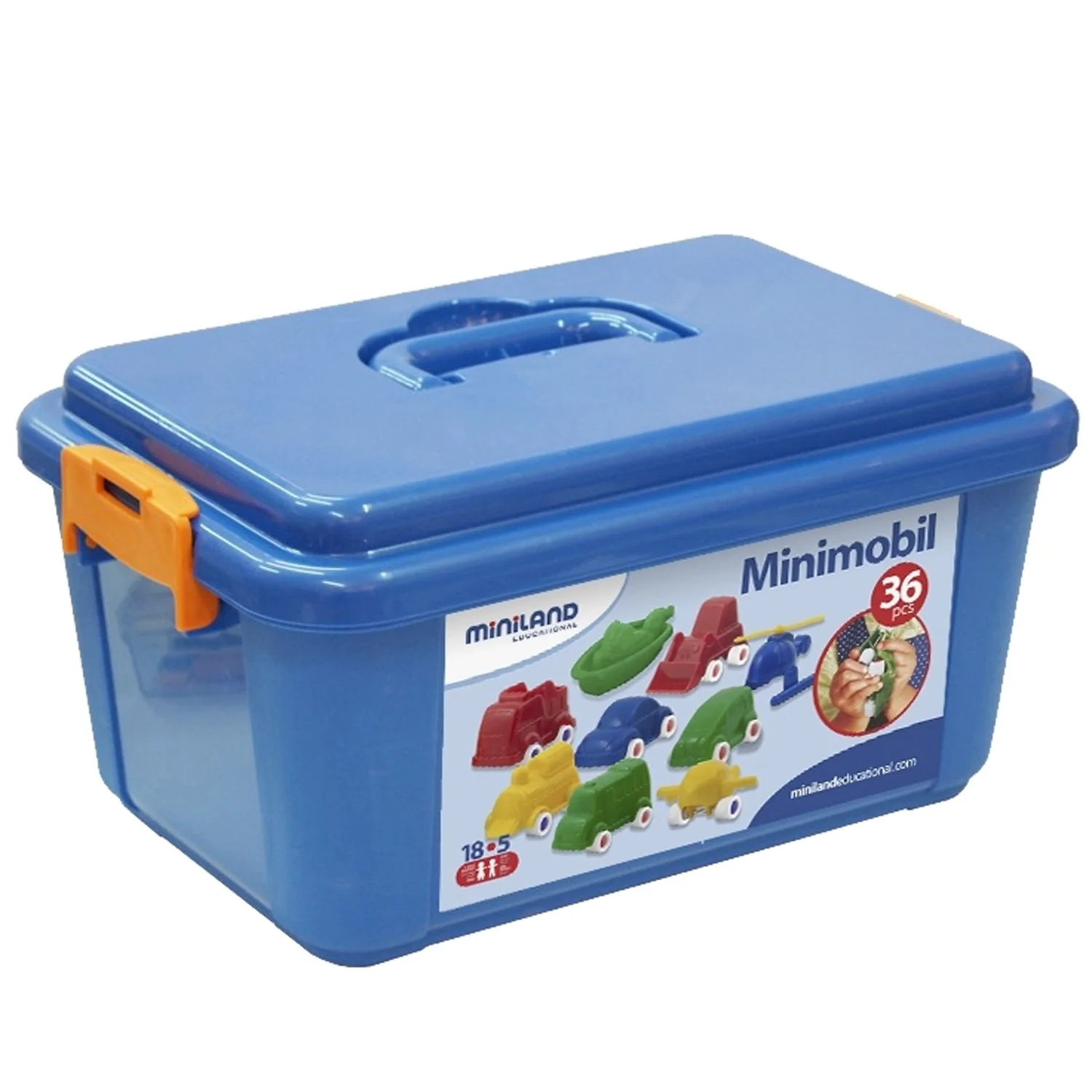 Miniland Educational Minimobil Durable Vehicle Set ‚Äì 36 Pieces - Image 2