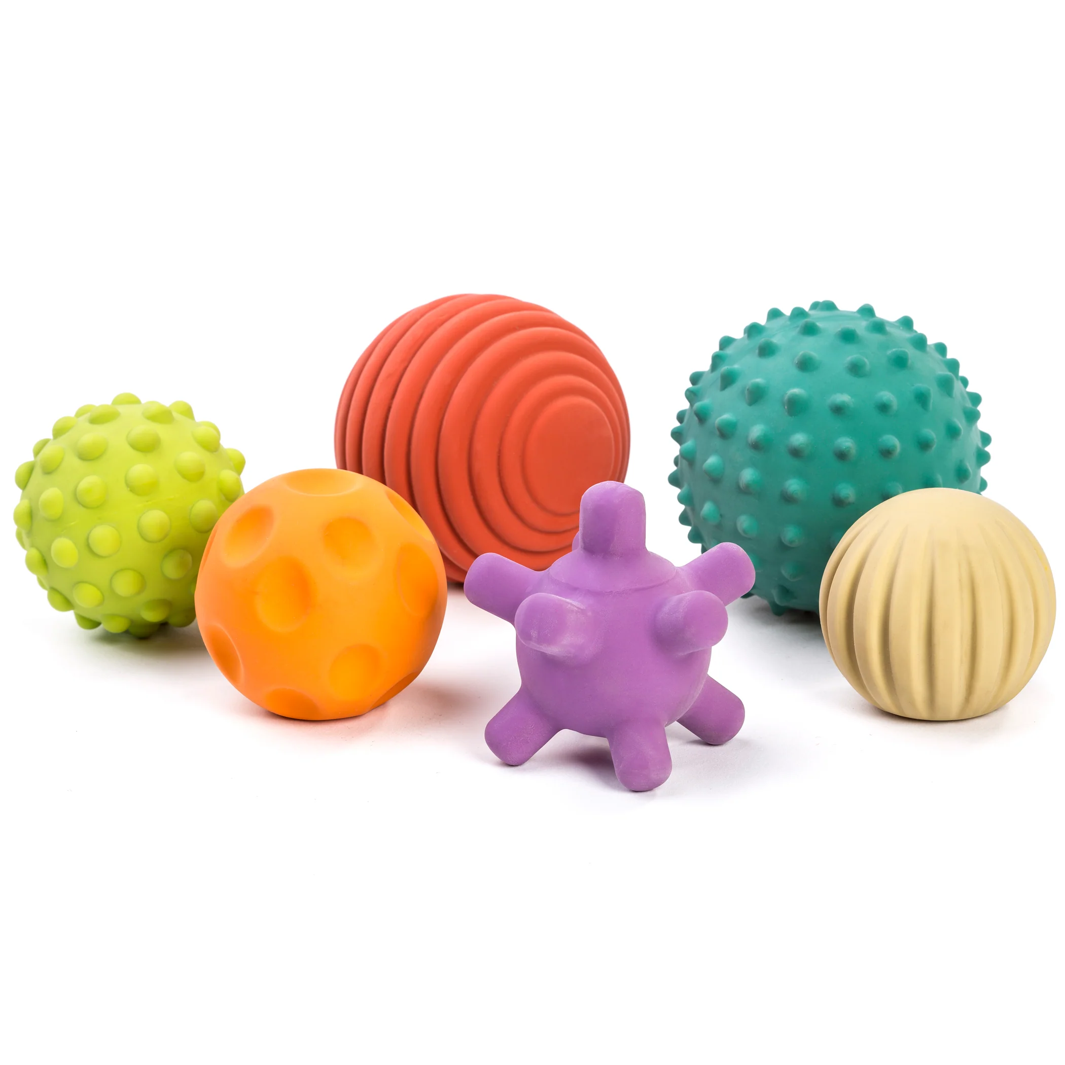 Miniland Educational Sensory Balls - Set of 6 - Multicolor Textured - Image 2
