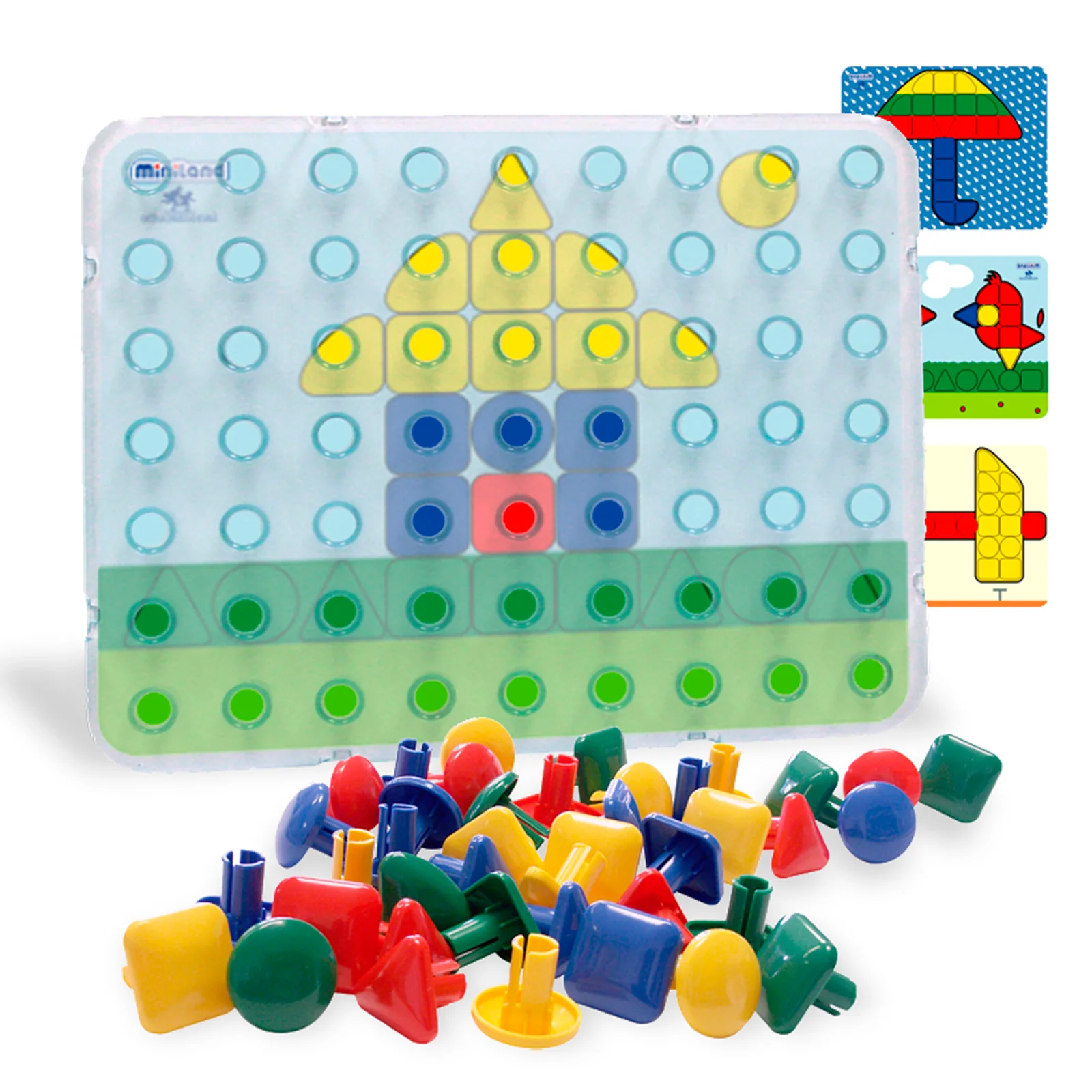 Miniland Educational Super Pegs Set - Large Pegs for Easy Handling - 69 Pieces - Image 2