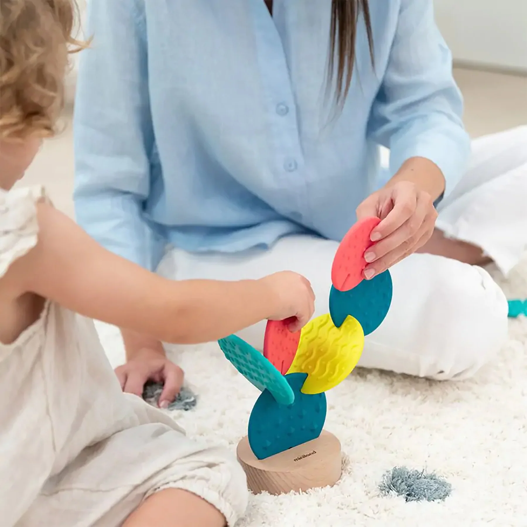 Miniland Feel to Learn Sensory Cactus – Multi-Texture Silicone Teether and Stacking Toy - Image 4