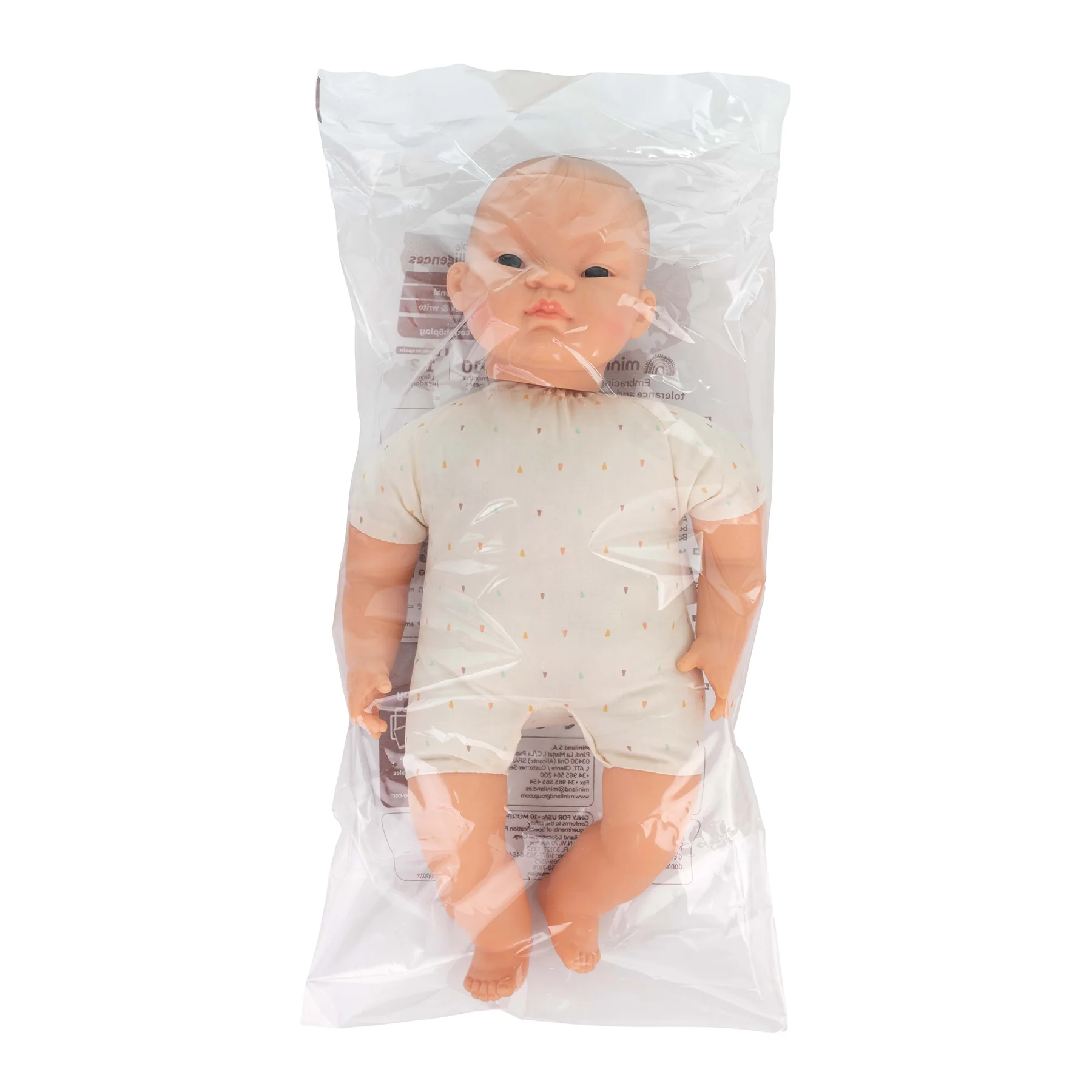 Miniland Huggable Soft Body 15.75-inch Doll in Onesie - Image 3
