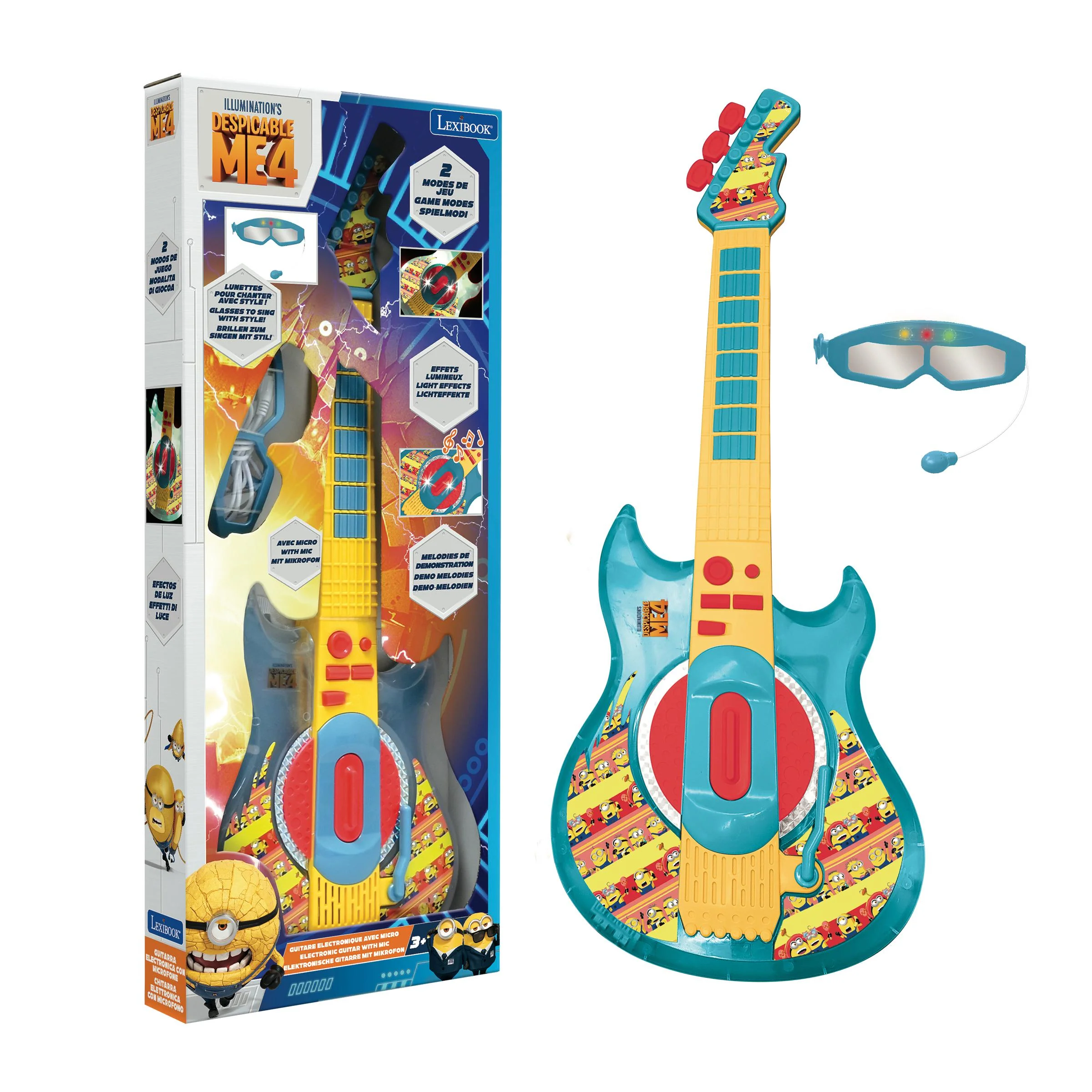 Minions Mania Electronic Lighting Guitar with Microphone - Image 2