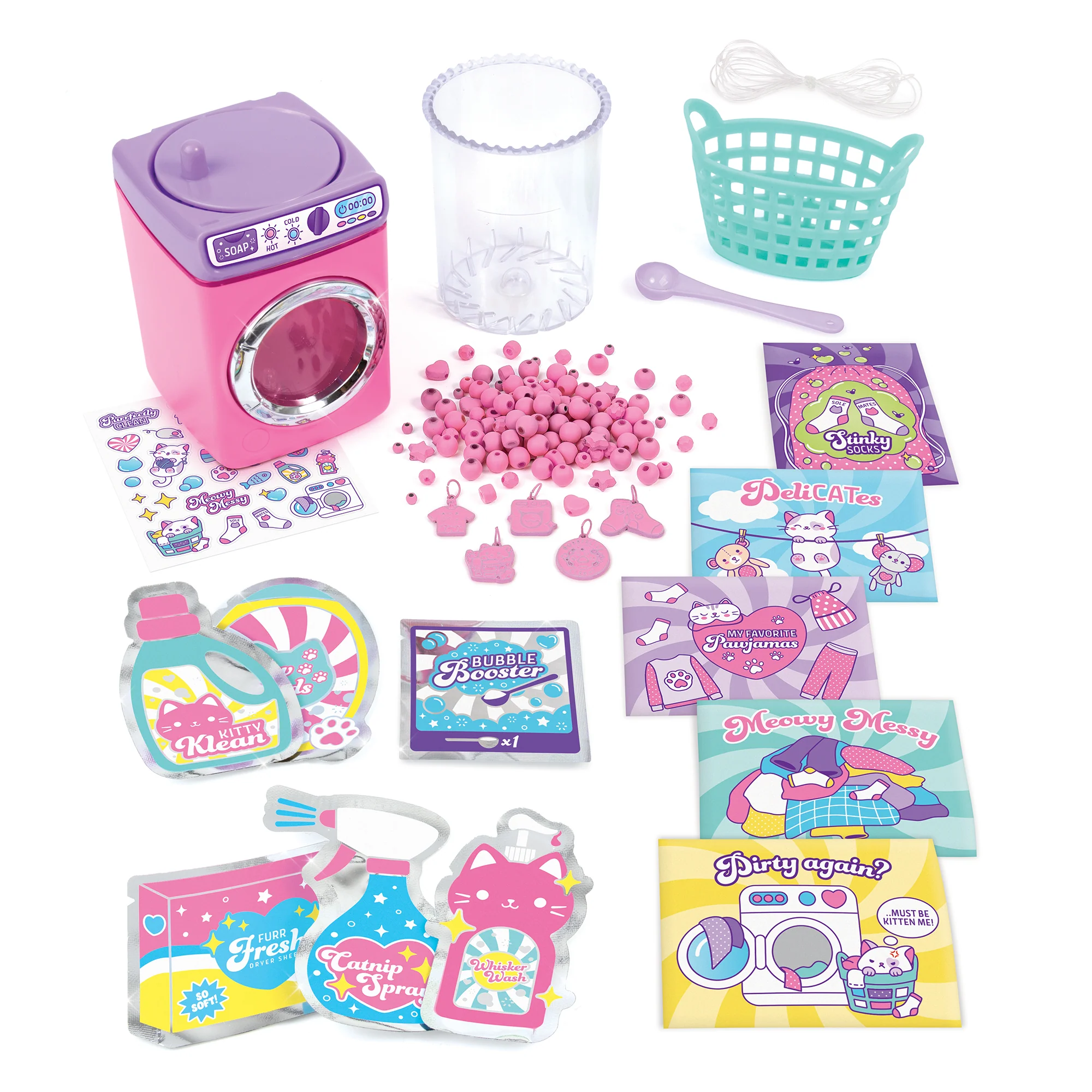 MIR Magical Cat Bead Washing Bracelet Kit - Pink & Purple - Image 2