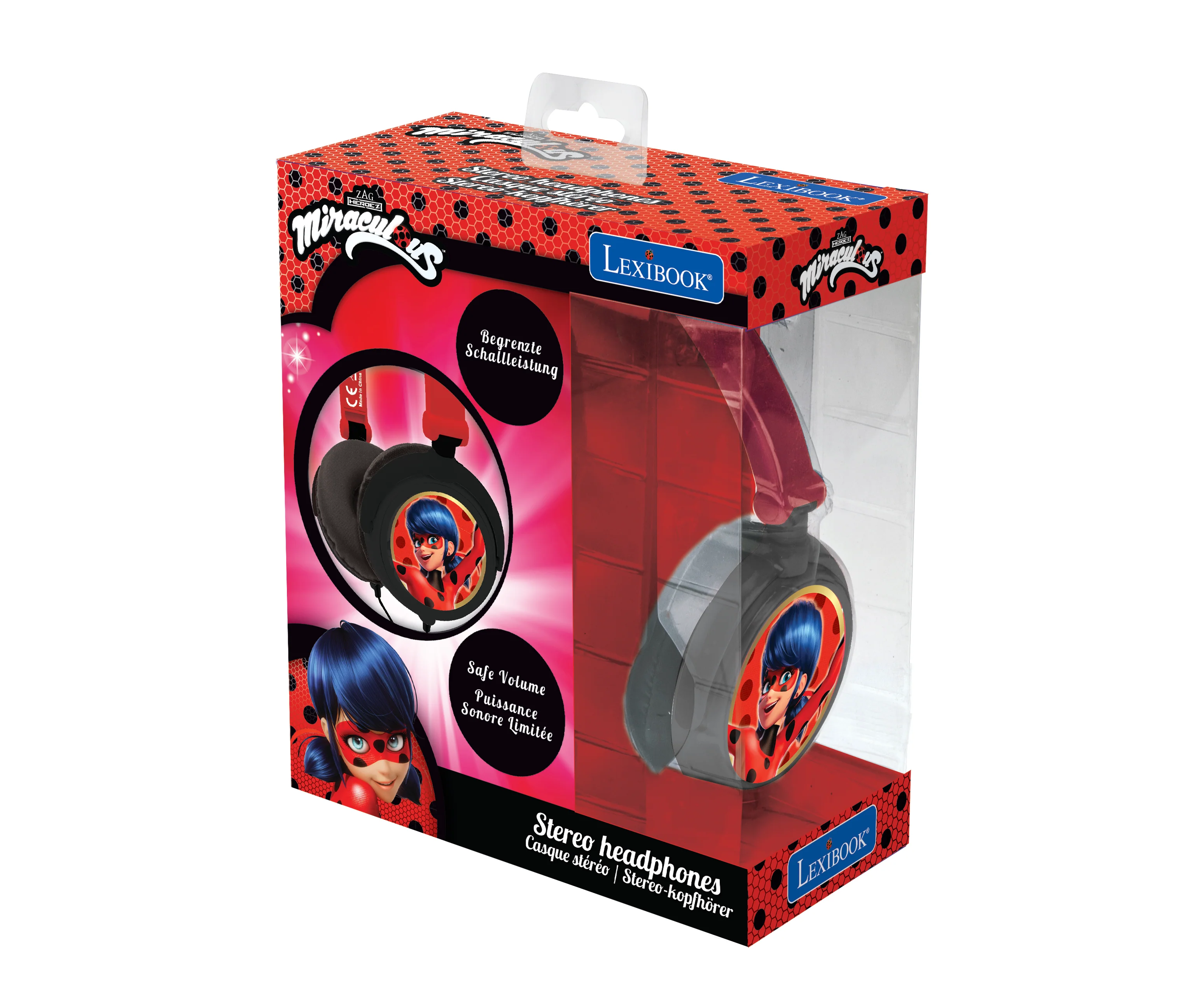 Miraculous Ladybug Foldable Headphones - Compact and Kid-Friendly - Image 2