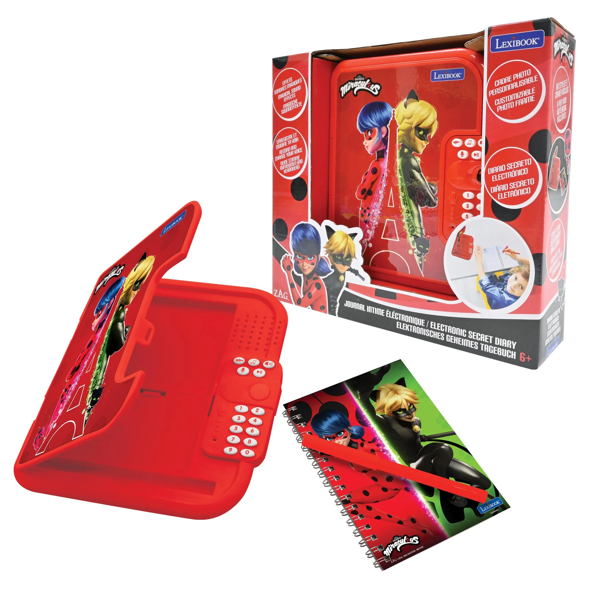 Miraculous Secret Safe Electronic Notebook - Ladybug and Cat Noir - Image 5