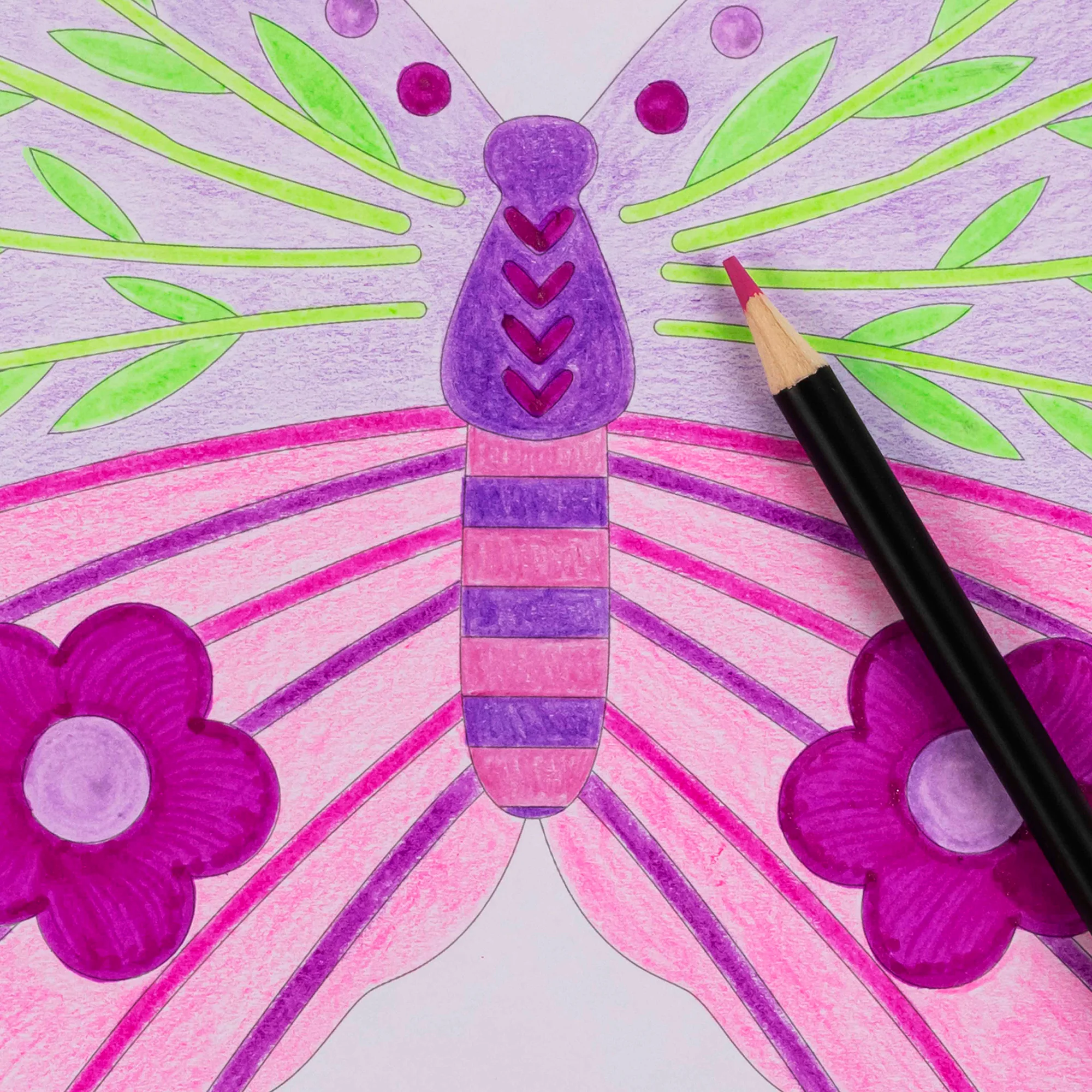 Mixed Media Coloring Pad: Butterfly - 24 Sheets, 8 Designs - Image 4