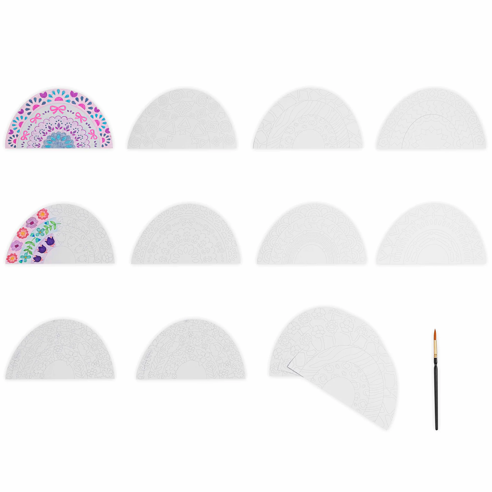 Mixed Media Coloring Pad With 24 Rainbow-Themed Sheets - Image 3